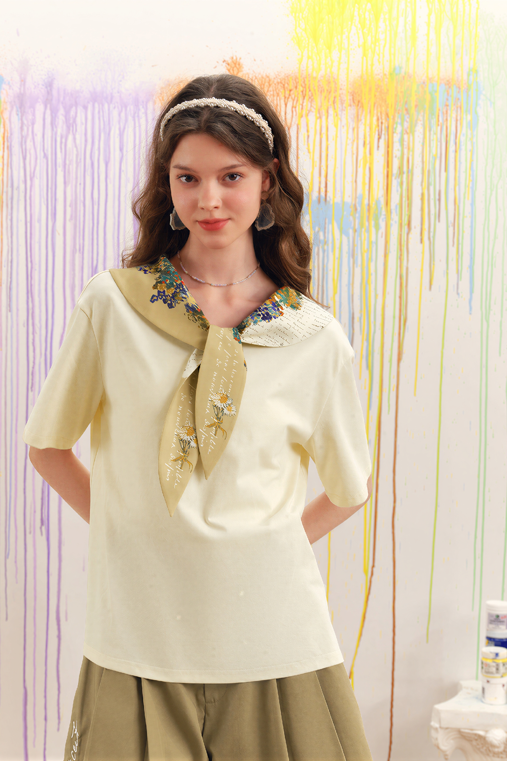 Van Gogh-Inspired Relaxed-Fit Half-Sleeve T-Shirt