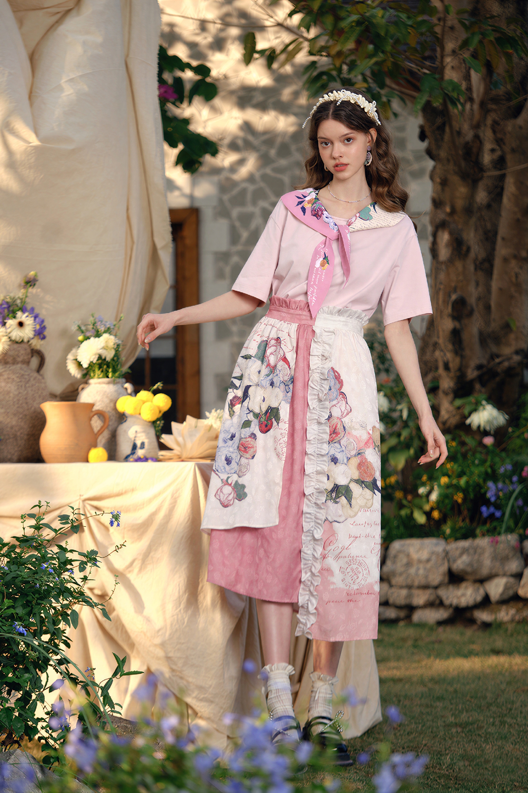 Van Gogh-Inspired Relaxed-Fit Half-Sleeve T-Shirt