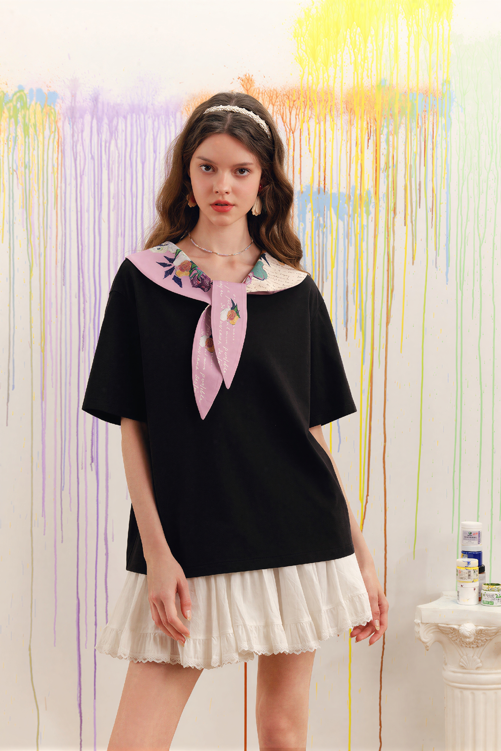 Van Gogh-Inspired Relaxed-Fit Half-Sleeve T-Shirt