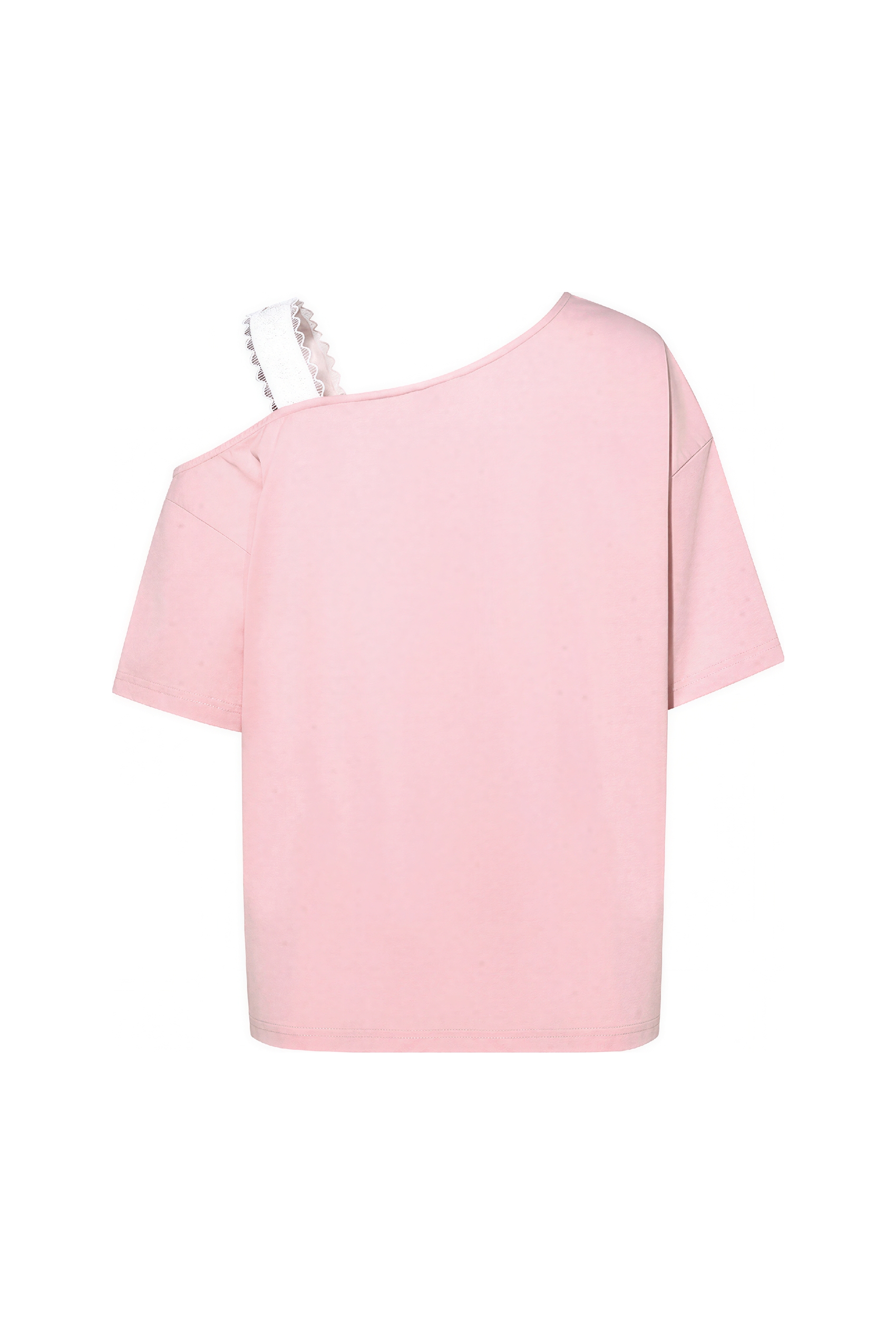 Asymmetric Tie-Detail Printed T-Shirt