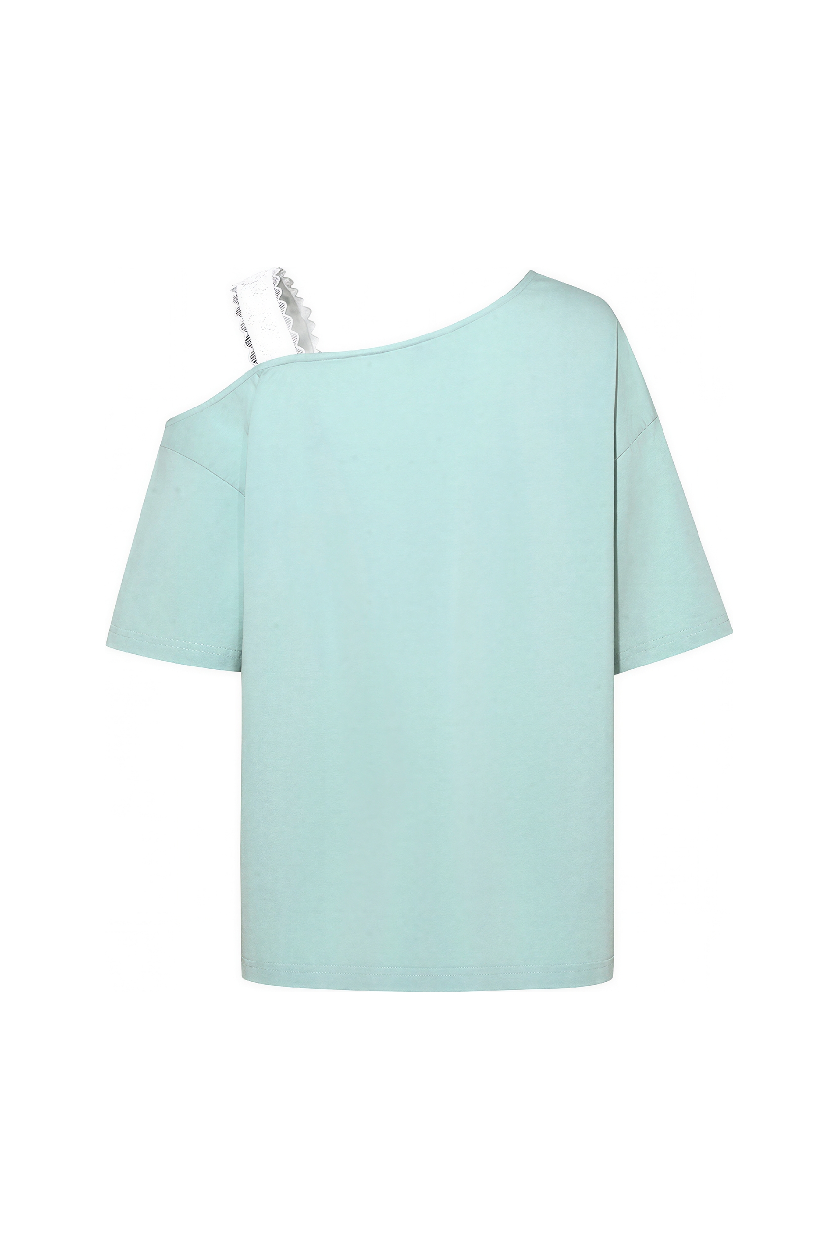 Asymmetric Tie-Detail Printed T-Shirt