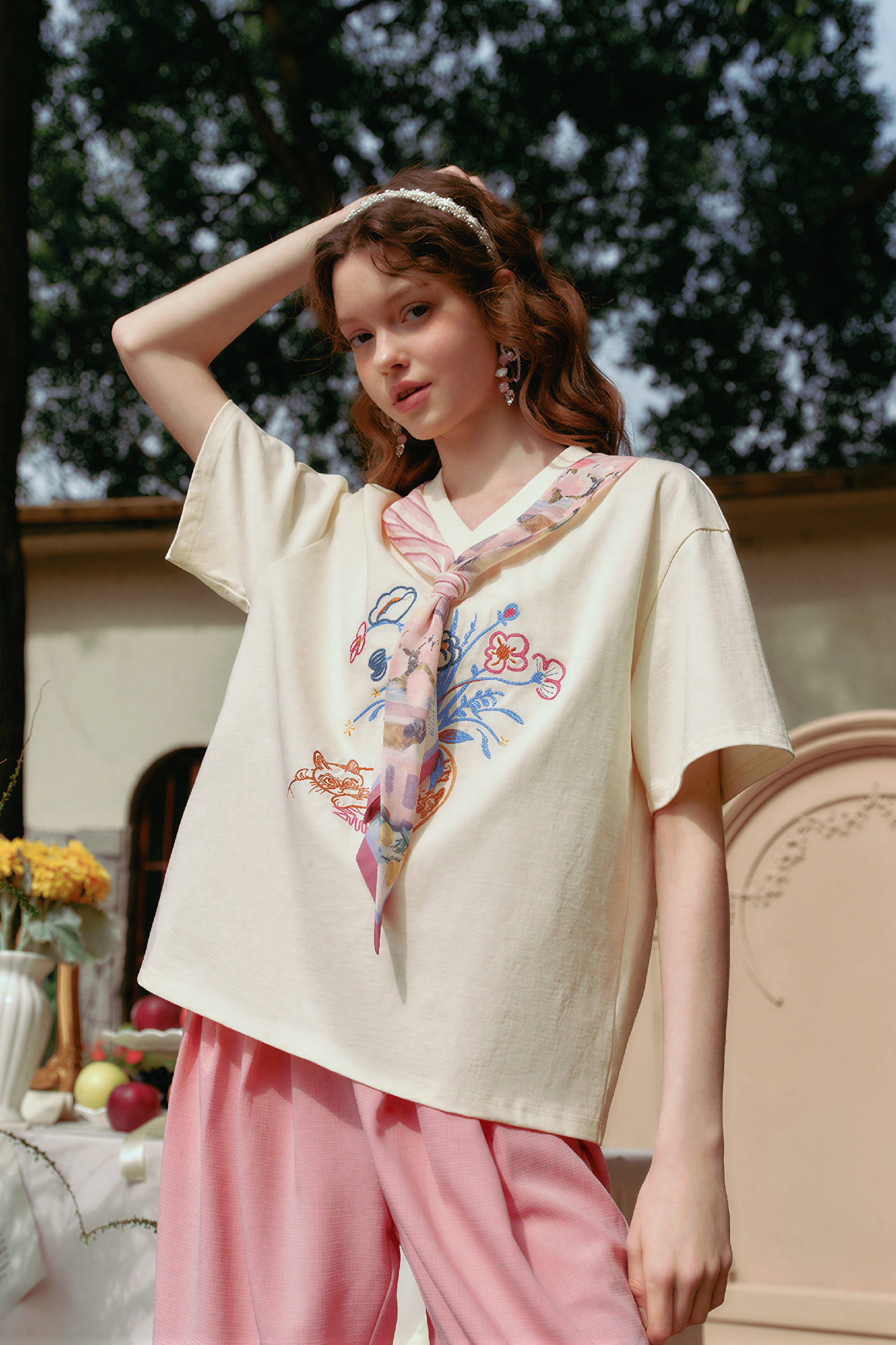 Printed Relaxed Designer T-Shirt-LYONSENS