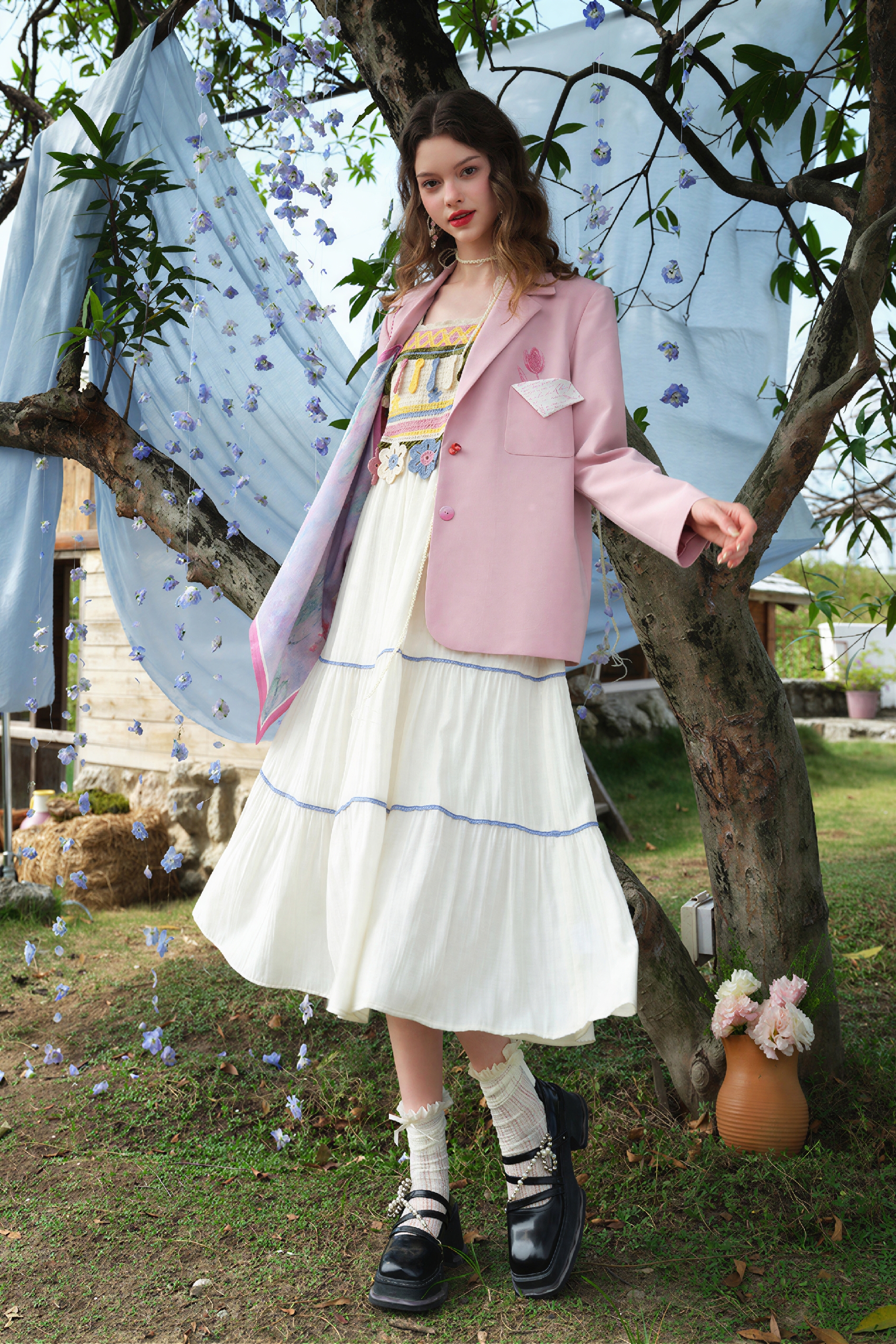 Pink Tailored Blazer with Elevated Style