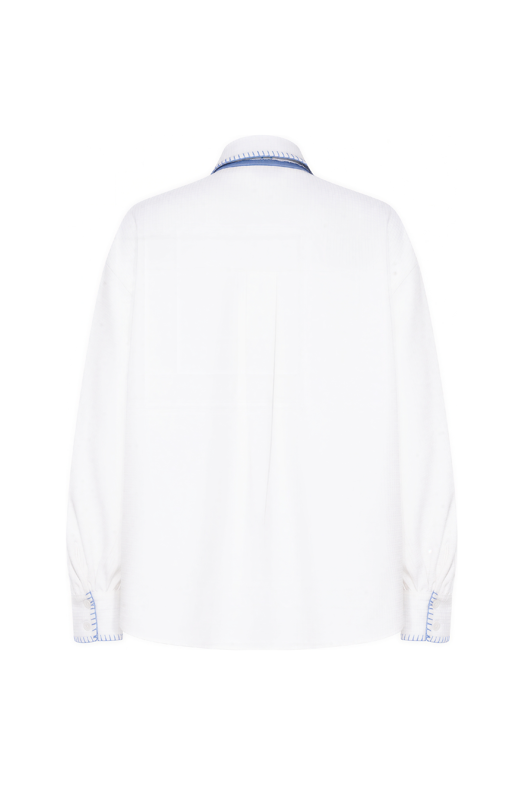 Van Gogh-Inspired White Long-Sleeve Shirt