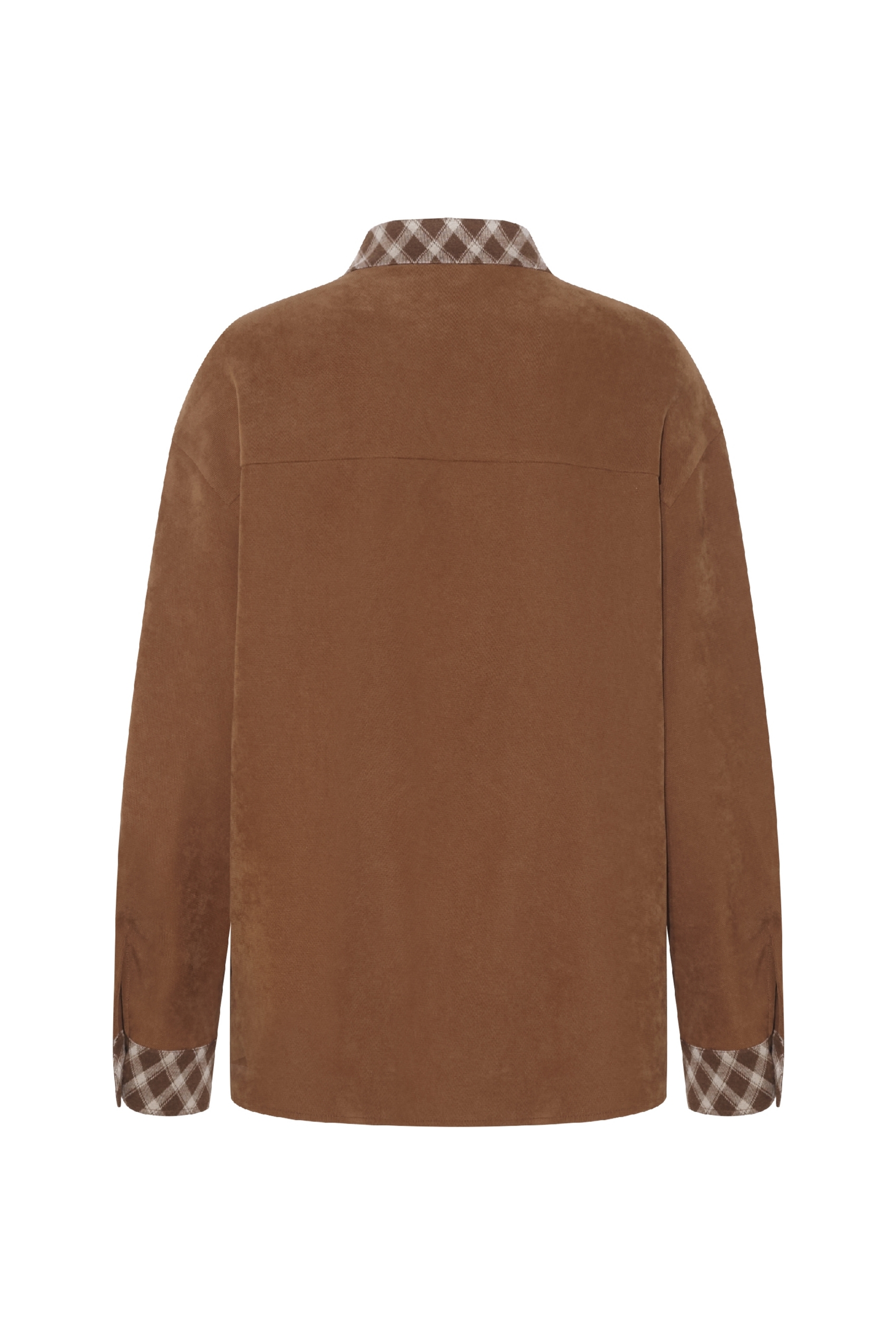 Checked tie and long-sleeved shirt