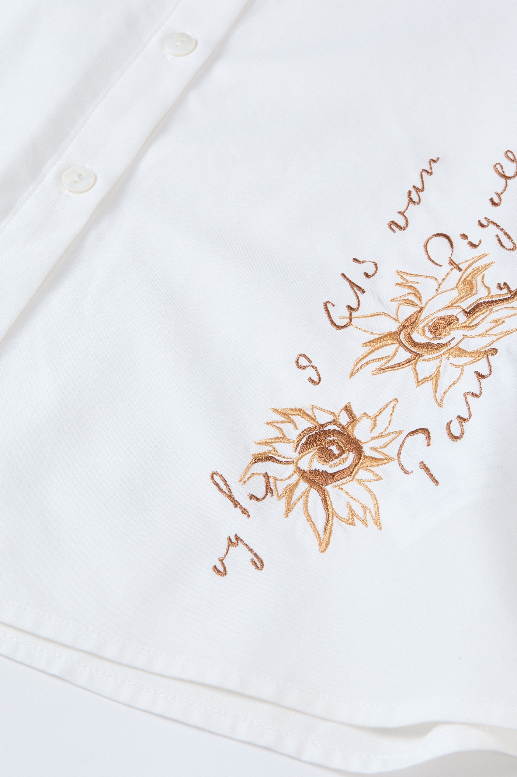 Van Gogh-Inspired White Design Shirt