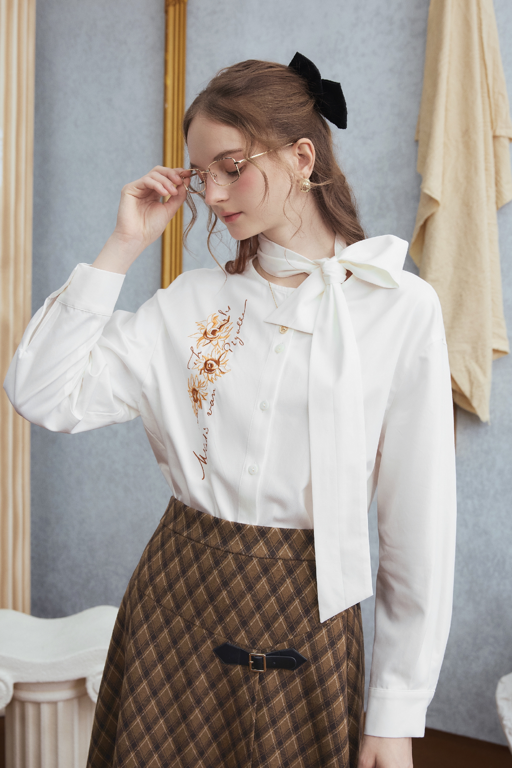 Van Gogh-Inspired White Design Shirt