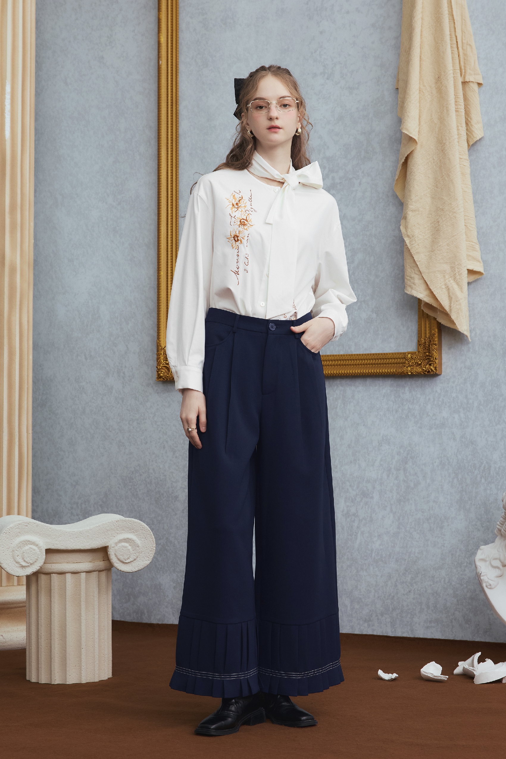 Van Gogh-Inspired White Design Shirt