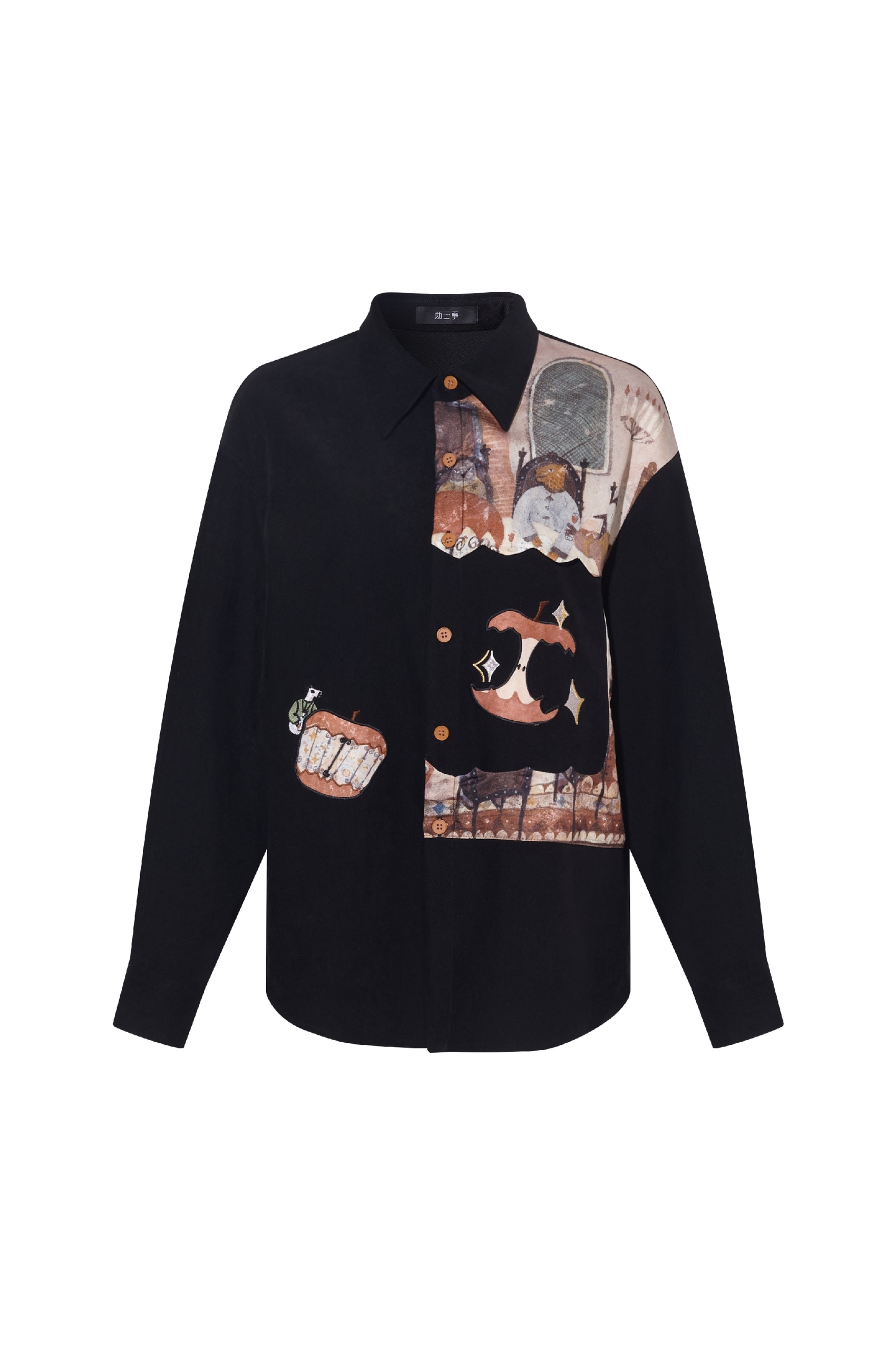 Black Van Gogh long-sleeved shirt