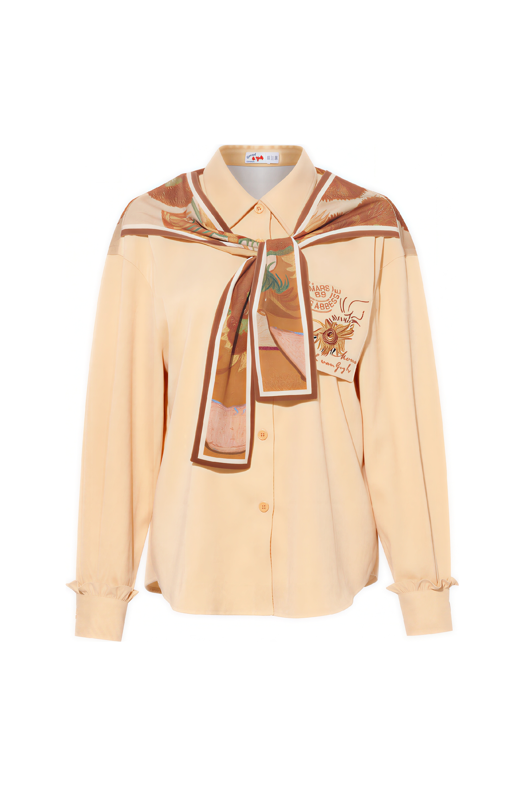 Van Gogh-Inspired Art Print Shawl Shirt