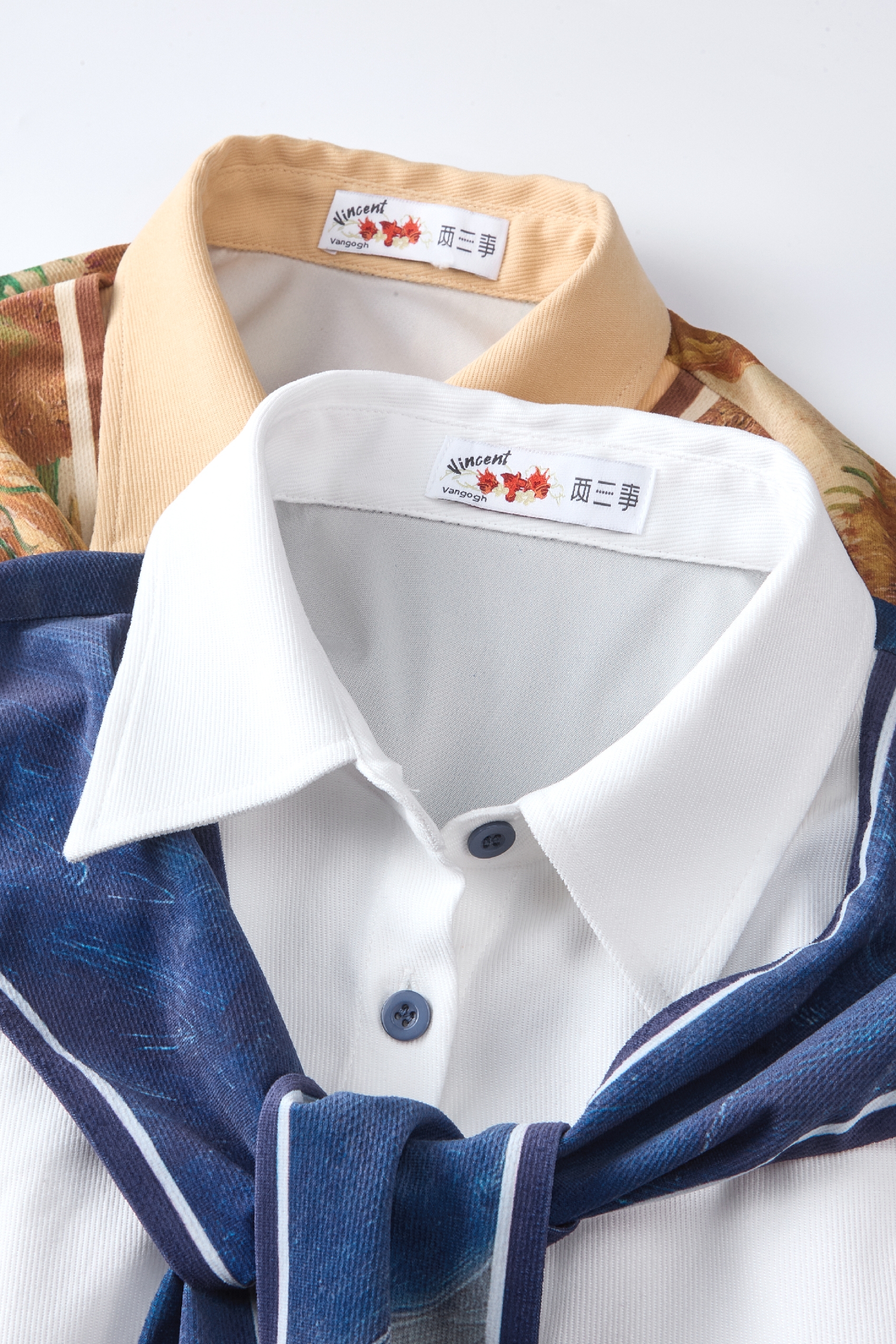 Van Gogh-Inspired Art Print Shawl Shirt