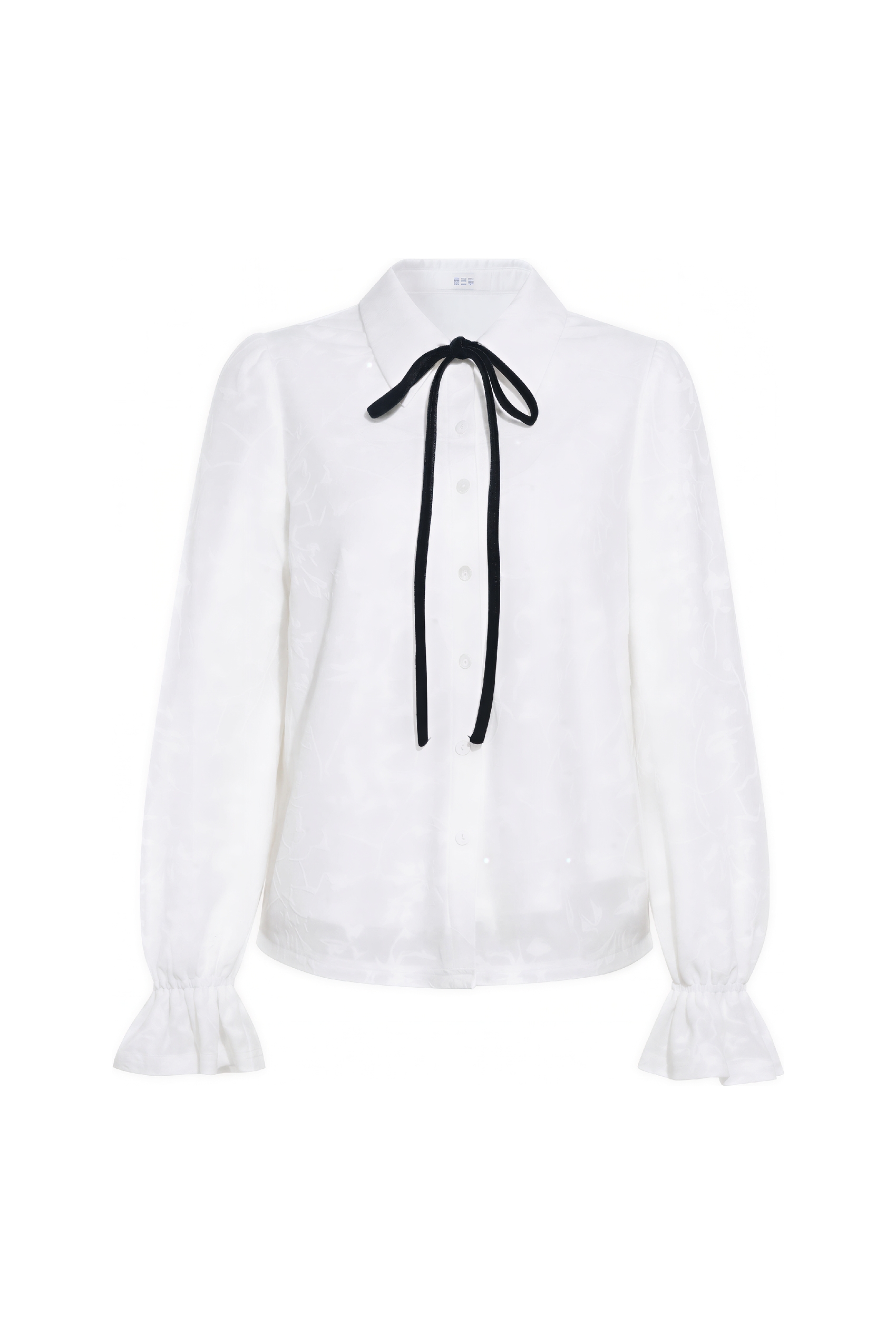 Jacquard Tie-Detail Relaxed Shirt-LYONSENS