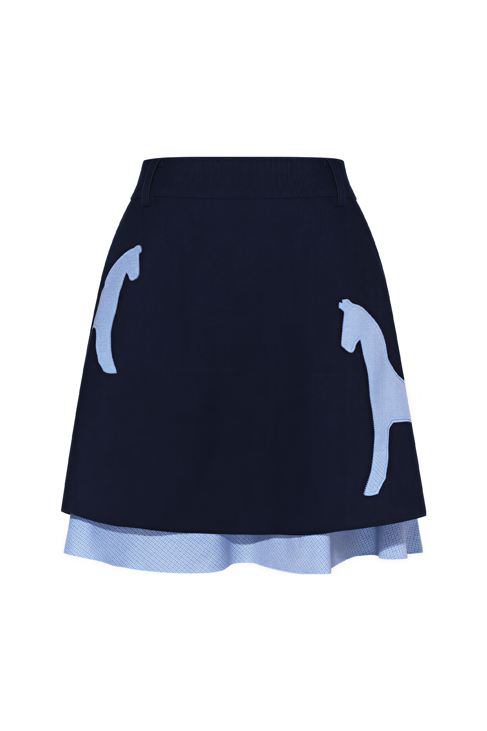 Patchwork Designer Denim Mini Skirt