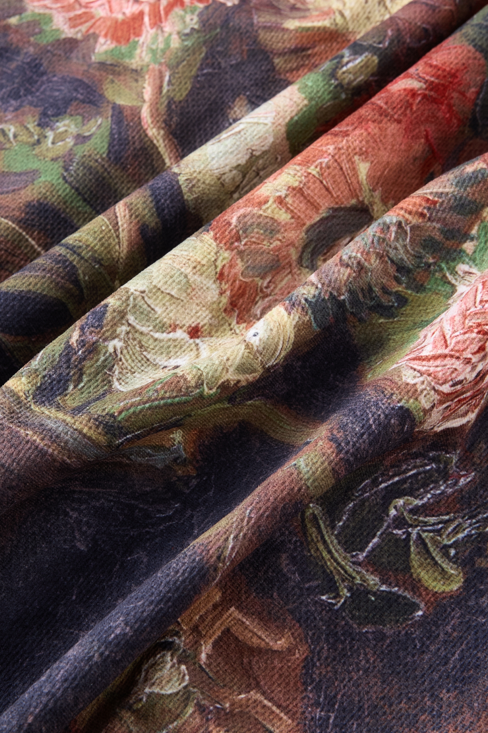 Van Gogh-Inspired A-Line Midi Skirt