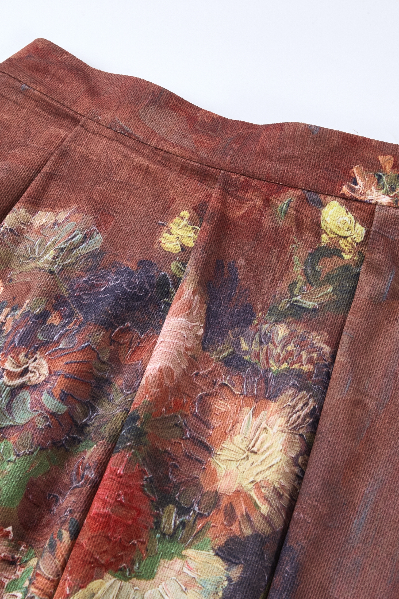 Van Gogh-Inspired A-Line Midi Skirt