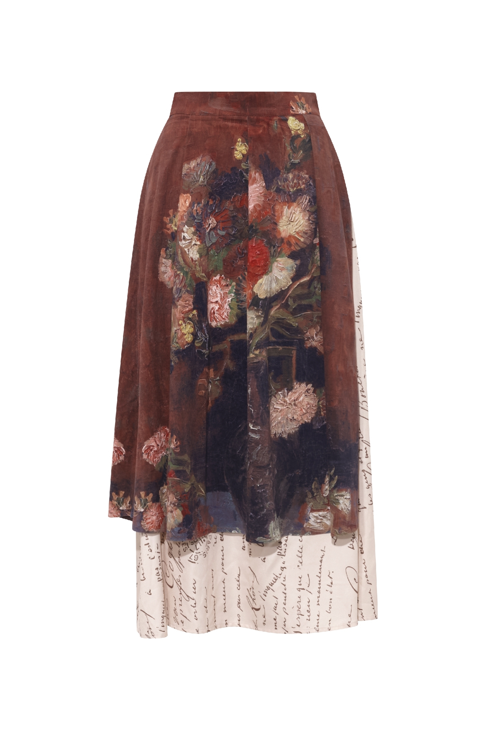 Van Gogh-Inspired A-Line Midi Skirt