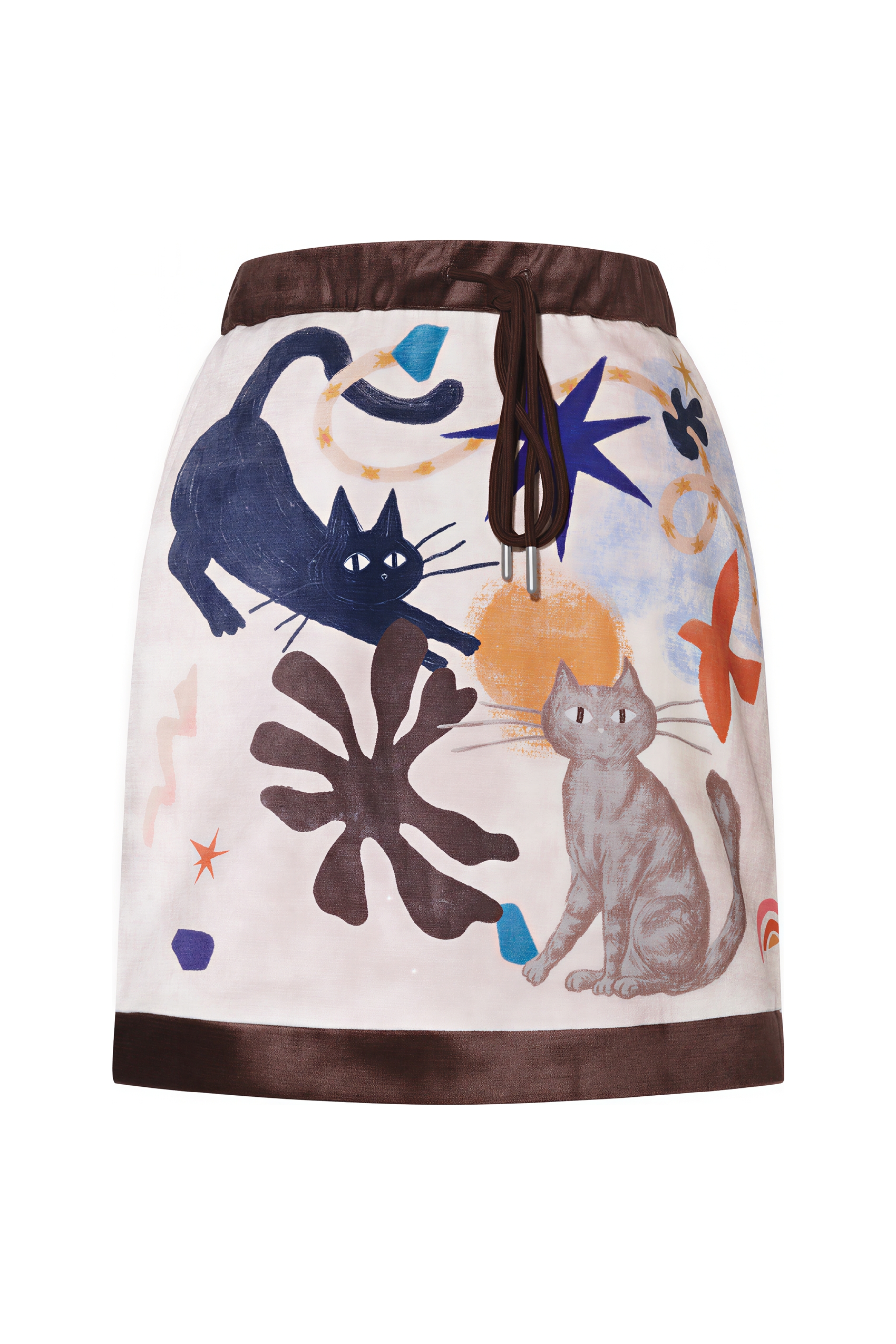 High-Waisted Vintage A-Line Mini Skirt