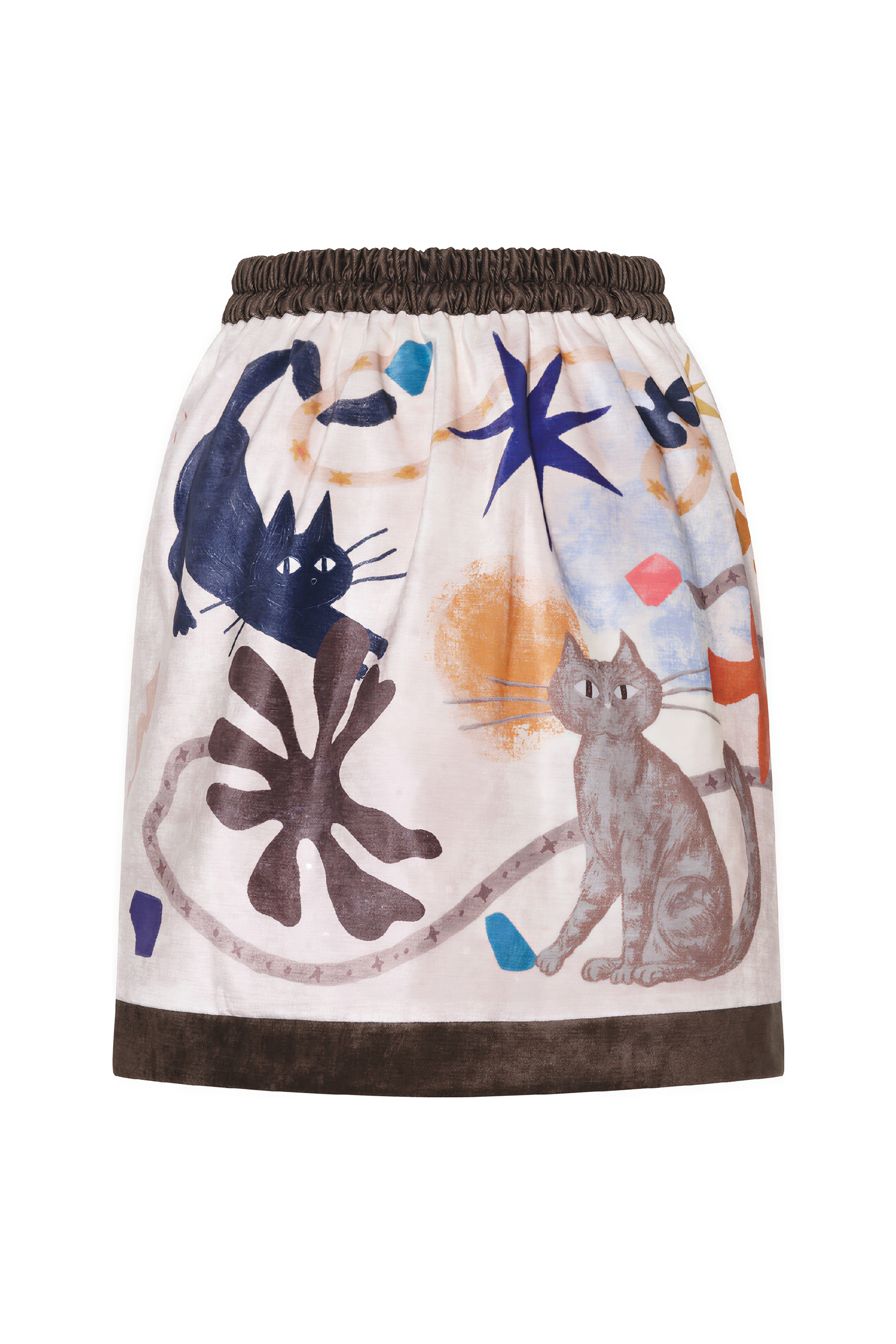 High-Waisted Vintage A-Line Mini Skirt
