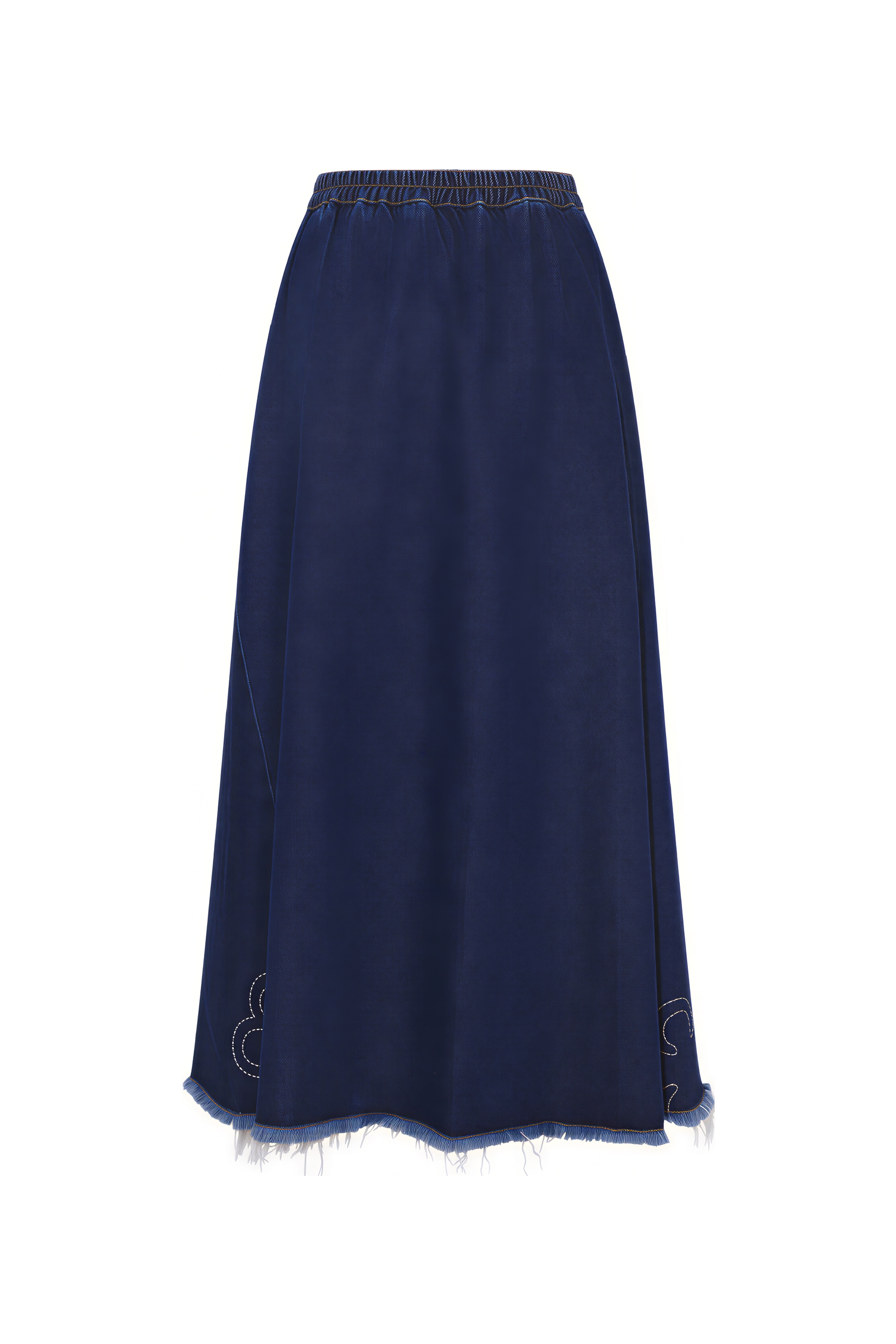 Asymmetric Patchwork Denim Skirt