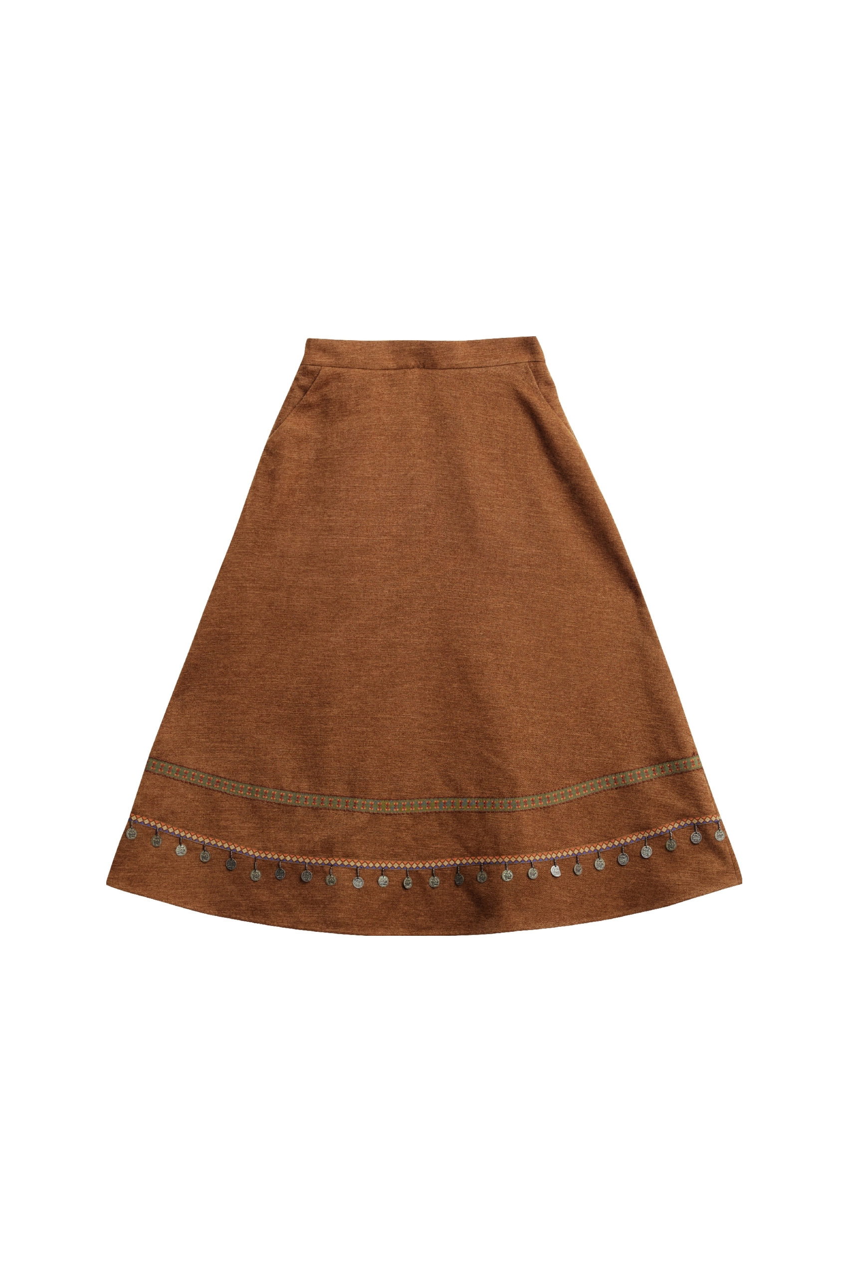Ethnic style midi skirt