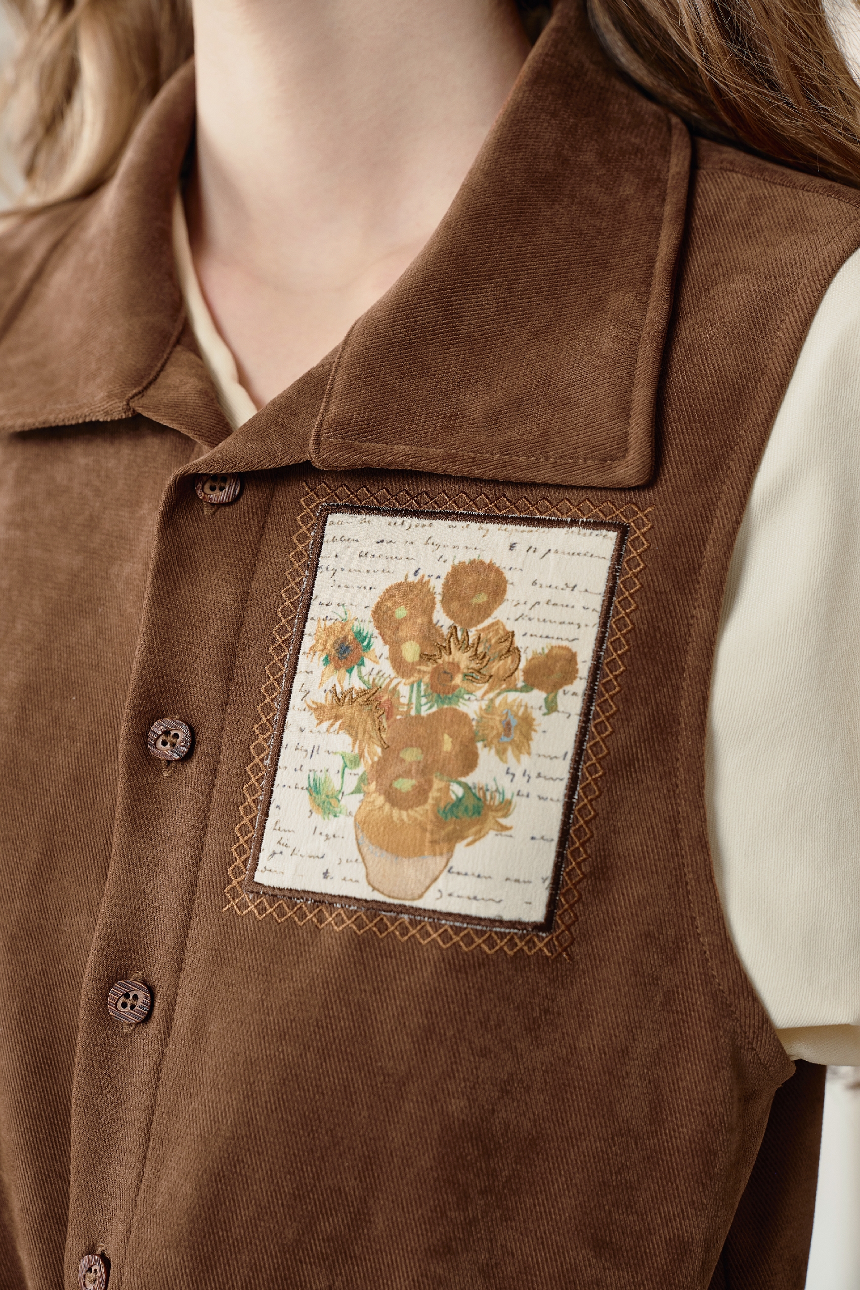 Van Gogh-inspired casual jumpsuit