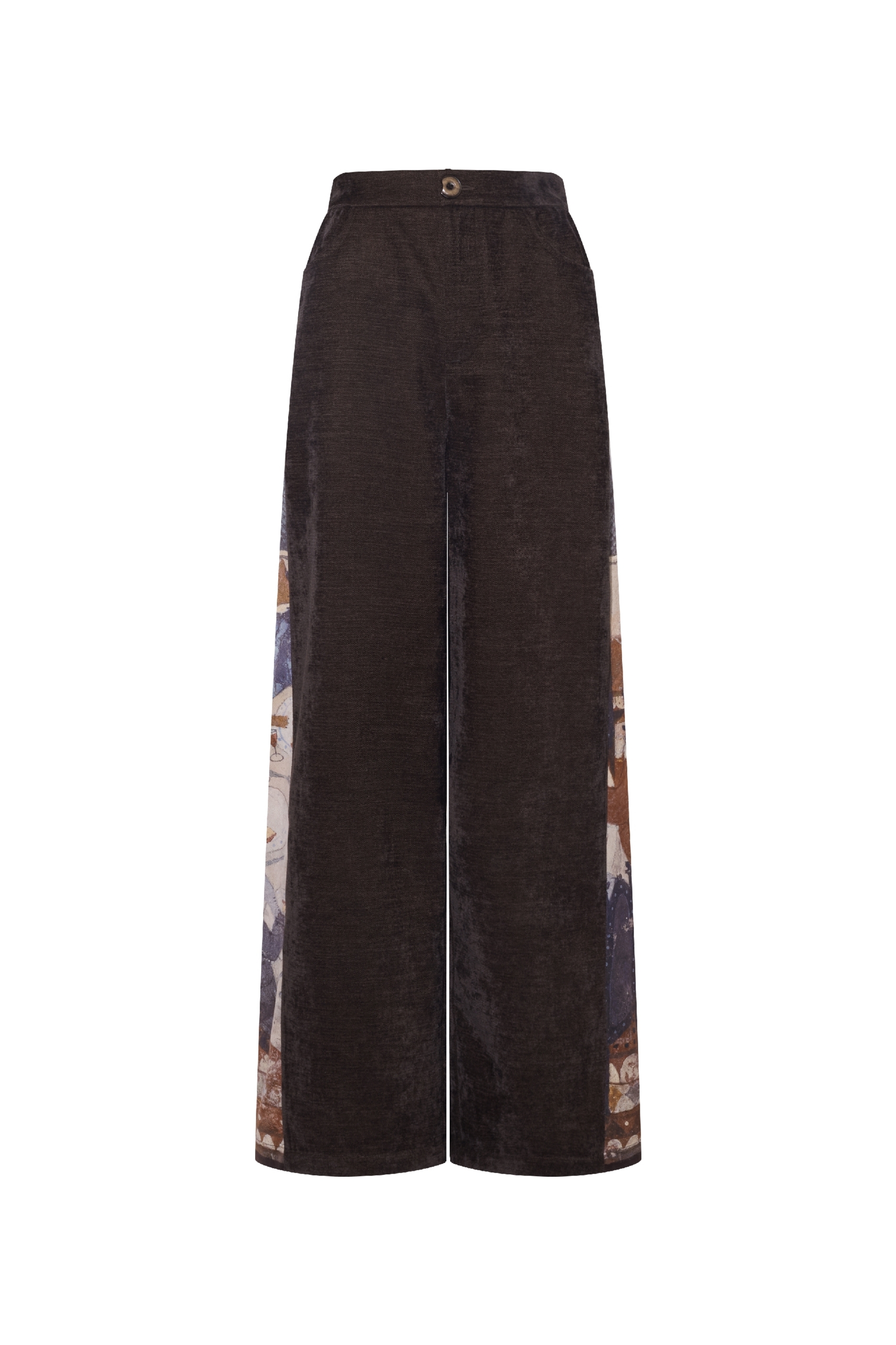 Retro high-waisted wide-leg casual pants