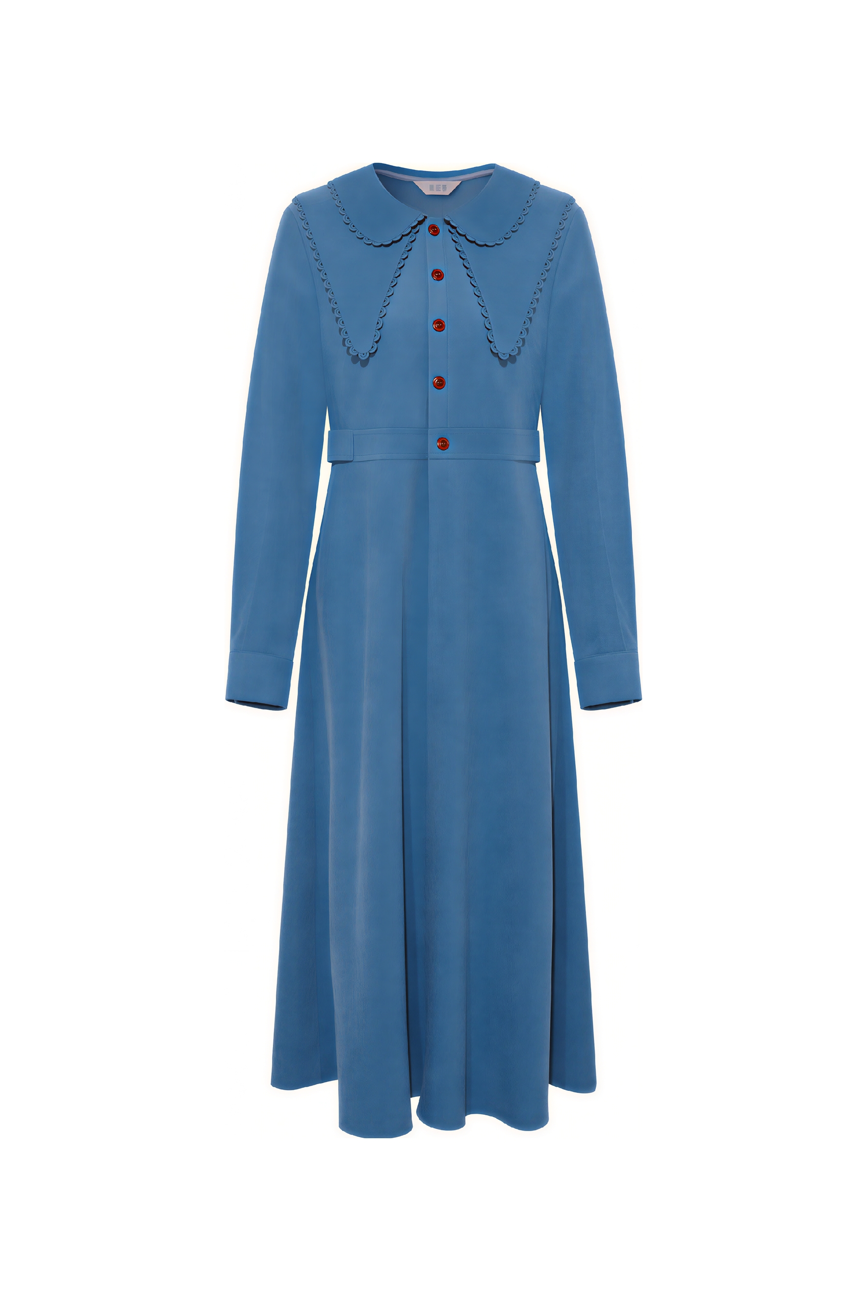 Blue Vintage Designer Shirt Dress-LYONSENS