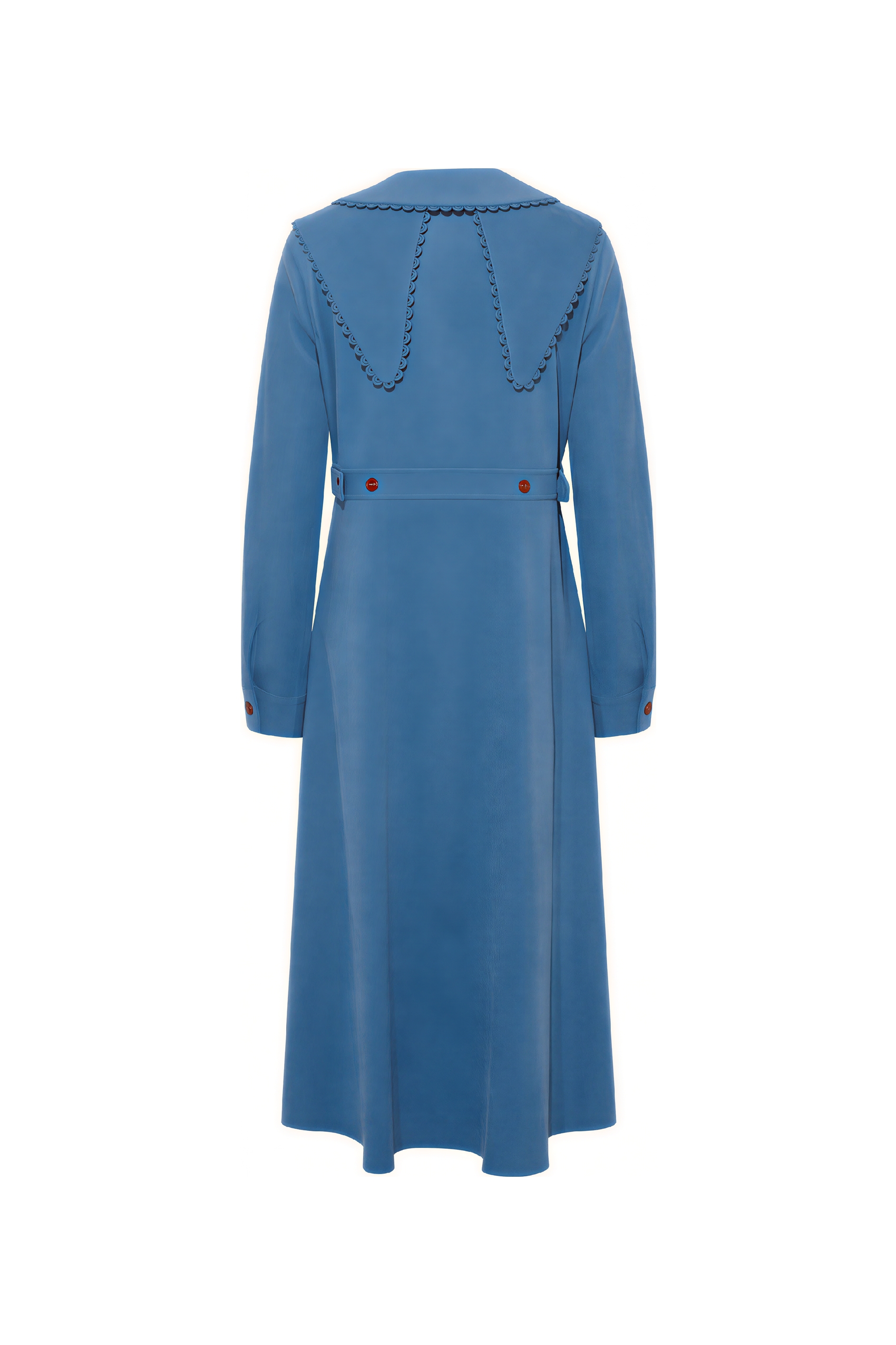 Blue Vintage Designer Shirt Dress-LYONSENS