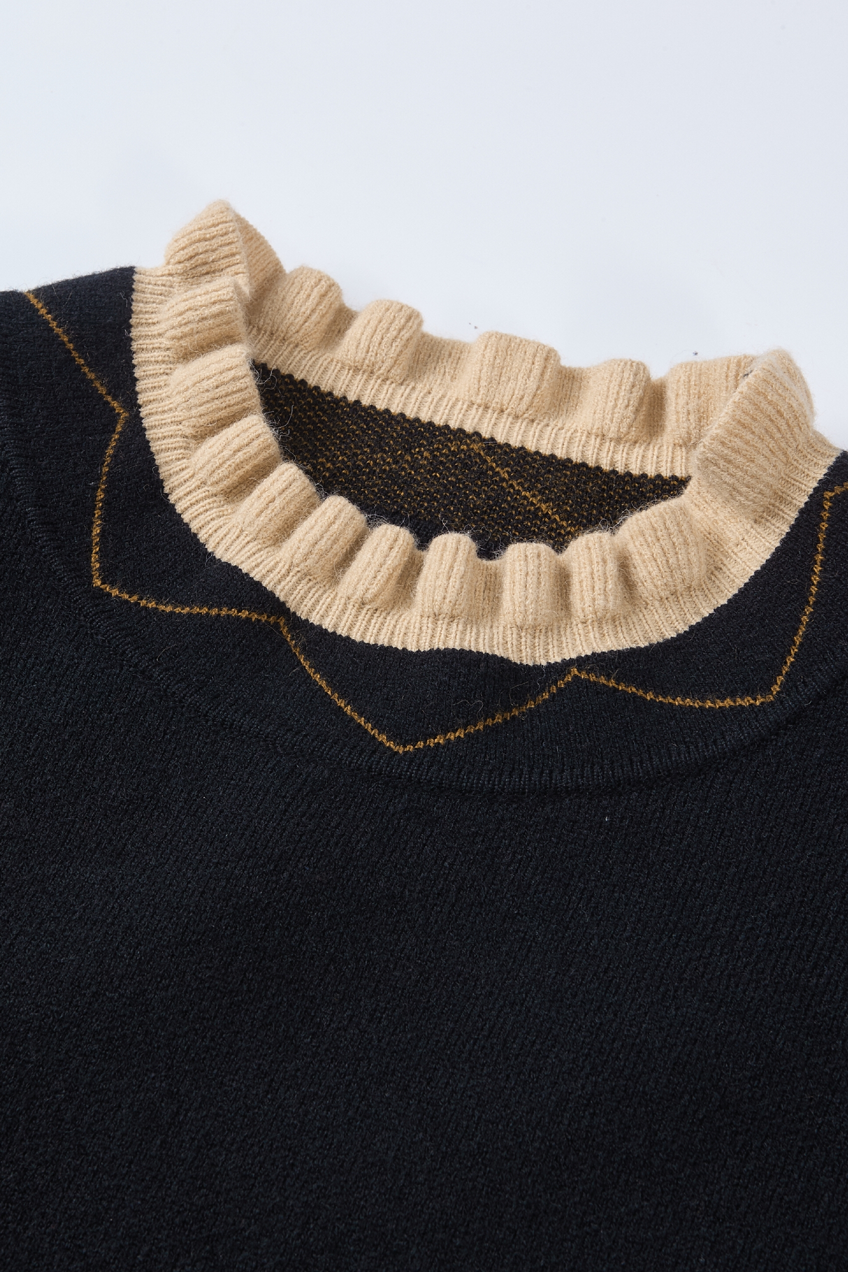 Elegant retro knitted sweater dress long skirt