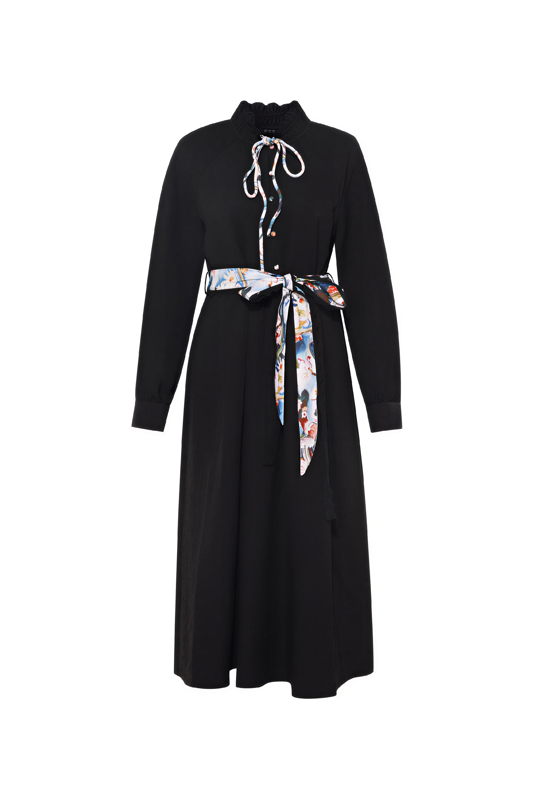 Matisse-Inspired French Designer Black Maxi Dress