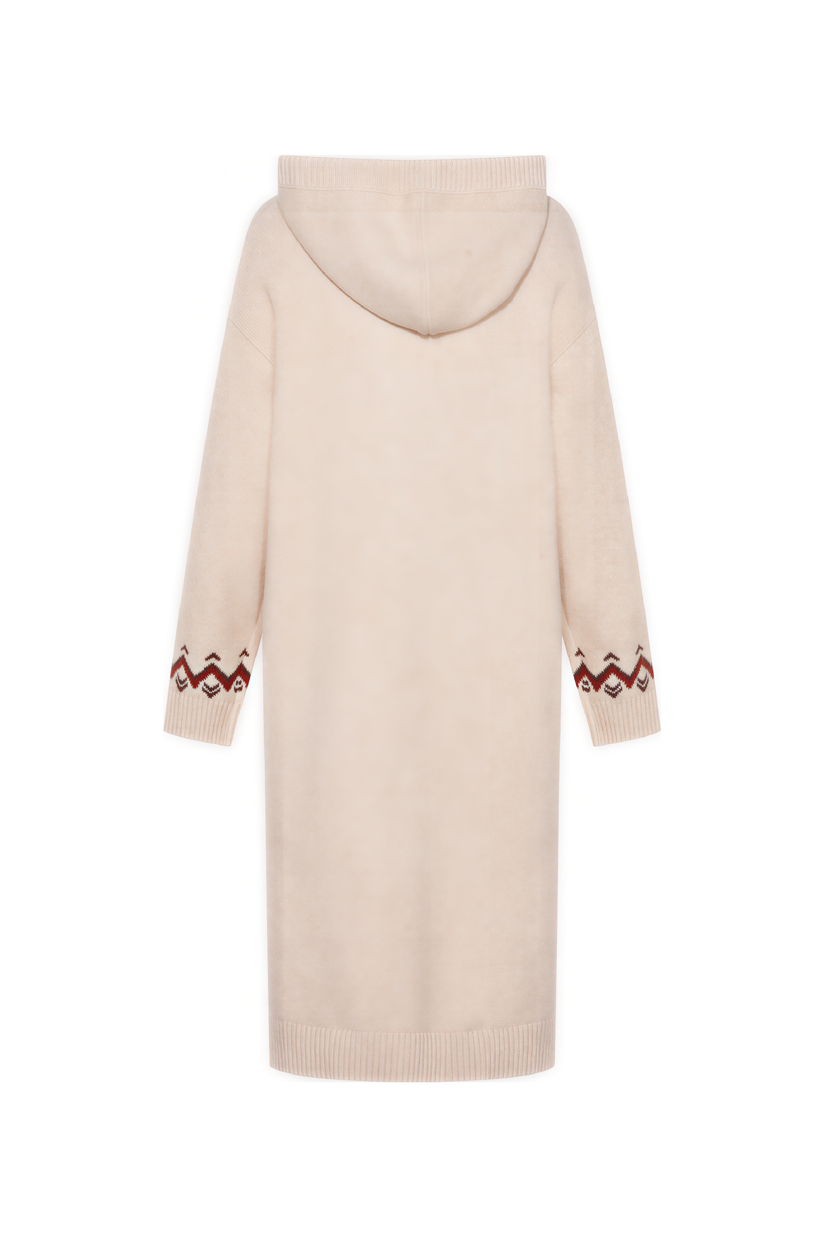 Hooded knit sweater dress