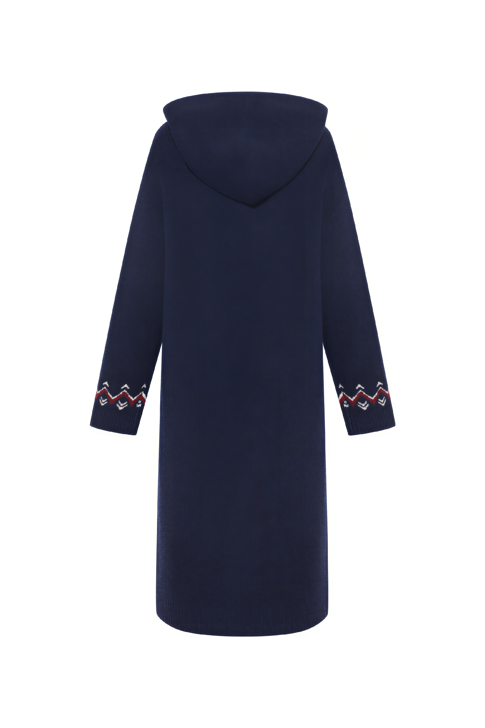 Hooded knit sweater dress