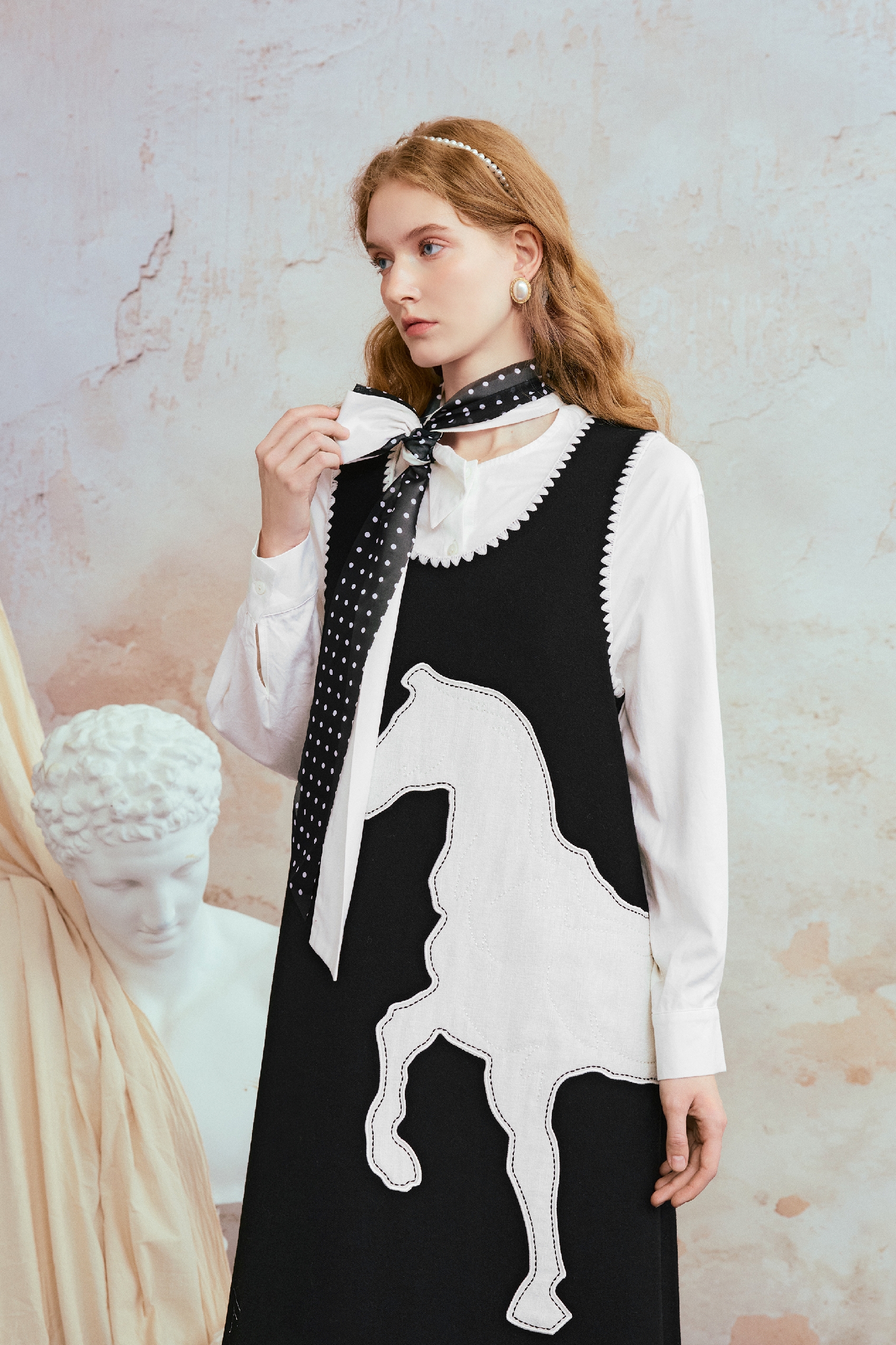 Van Gogh-Inspired Design Sleeveless Maxi Dress