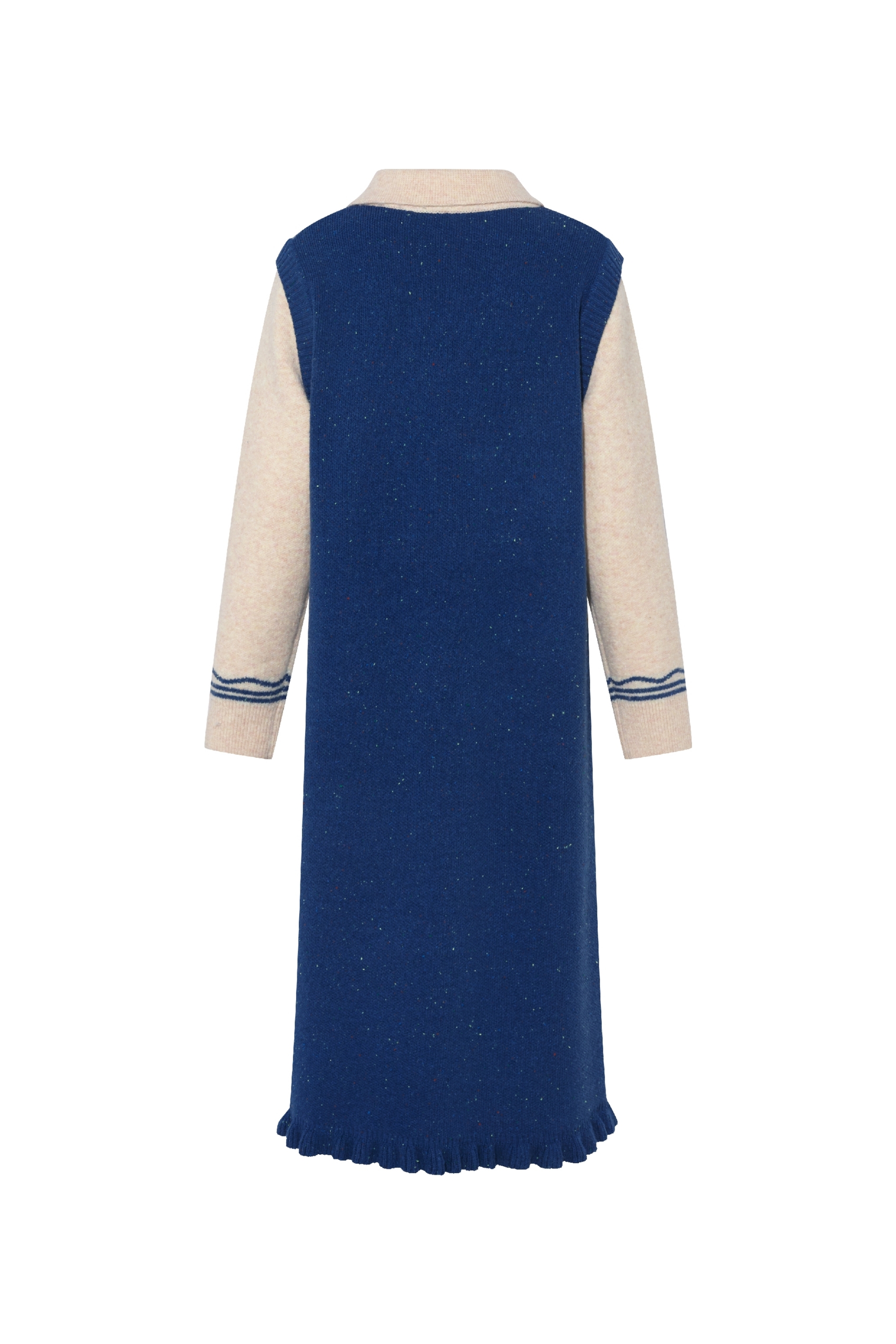 Van Gogh-Inspired Long Knit Casual Dress