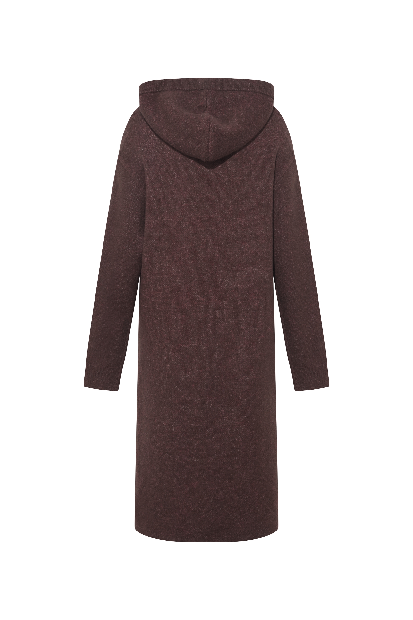 Knitted hooded sweater dress