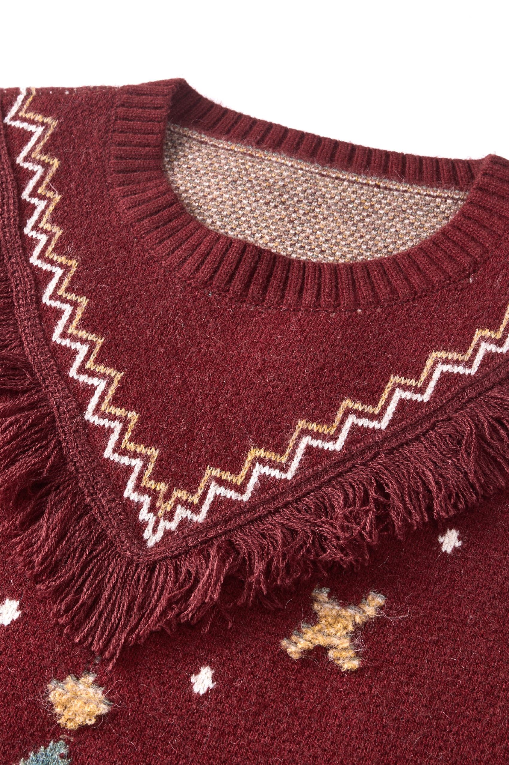 Red Christmas outfit: sweater dress