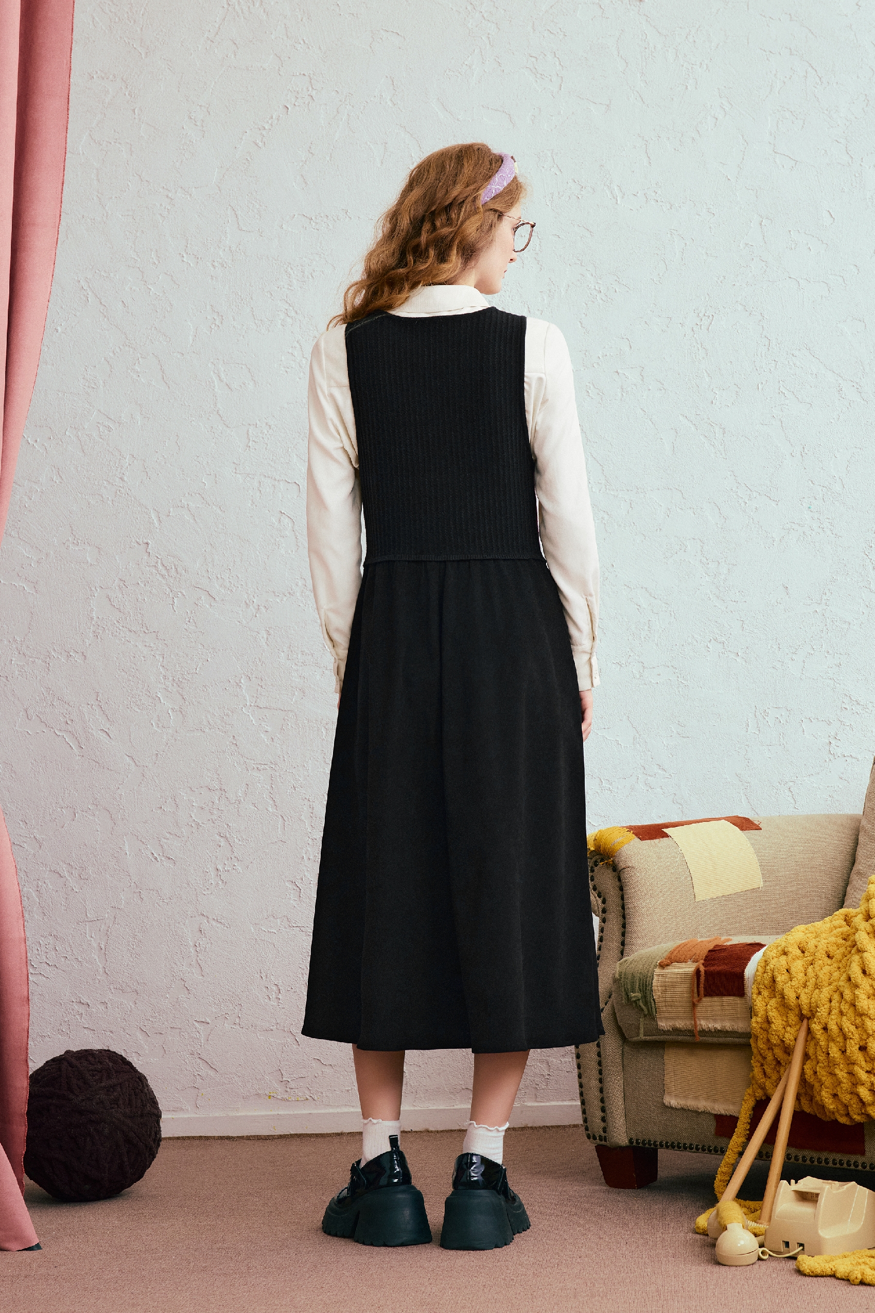 Knitted A-line Vest Dress