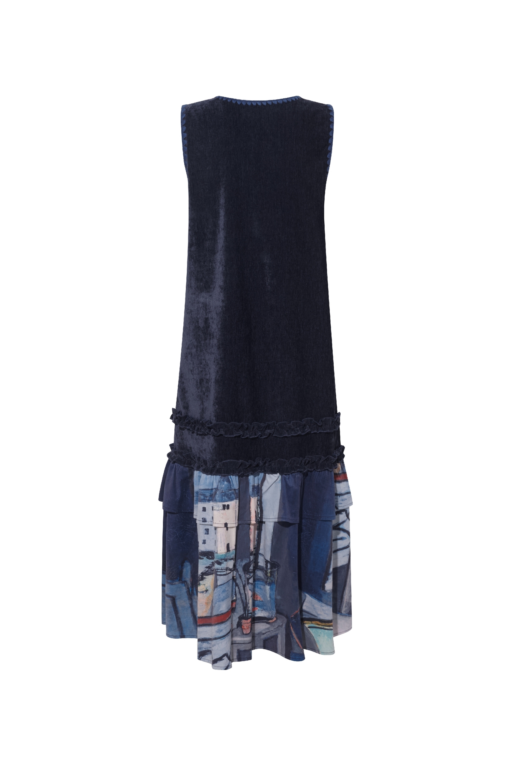 Vest-style A-line dress