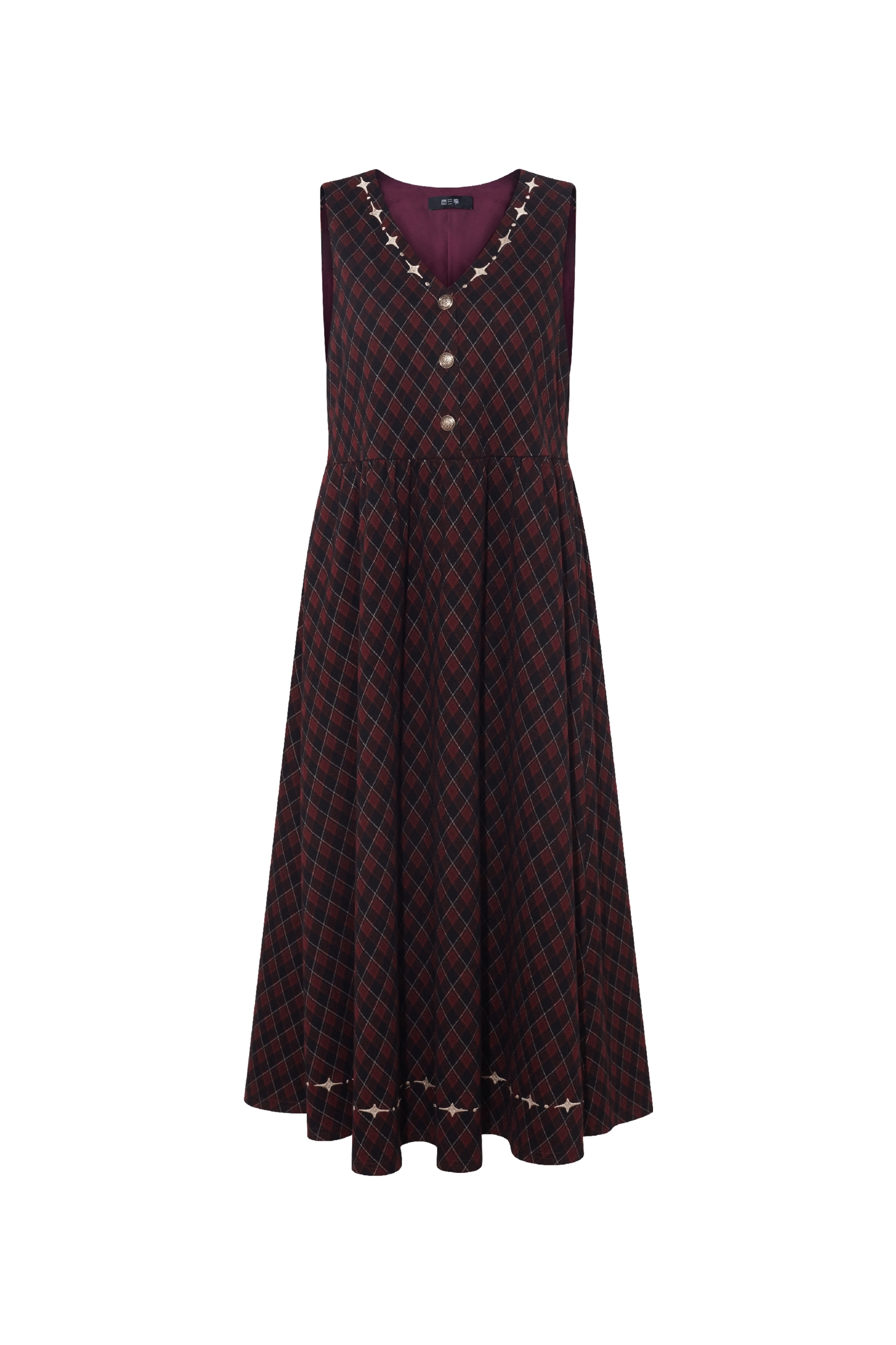 Christmas-themed vest dress, A-line skirt, long skirt