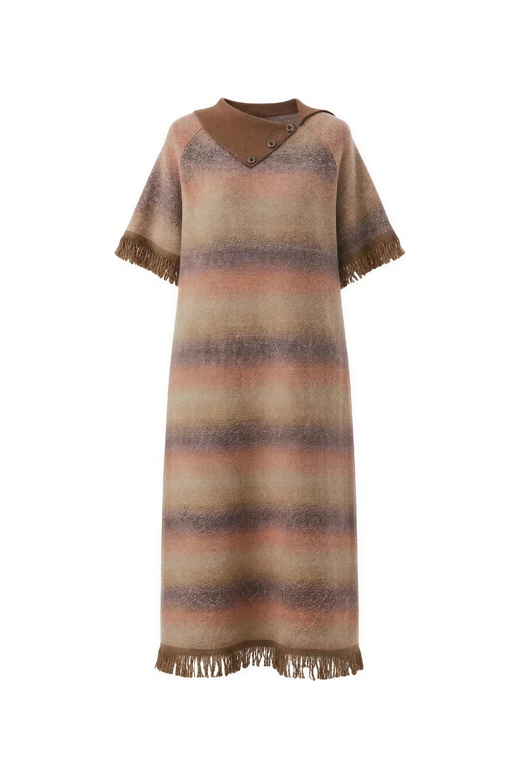 Vintage Gradient Knit Sweater Dress