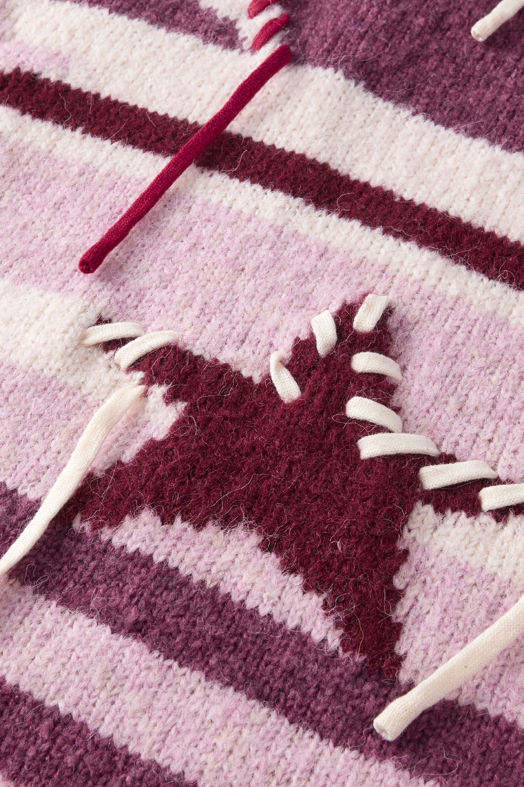 Long striped knit sweater dress