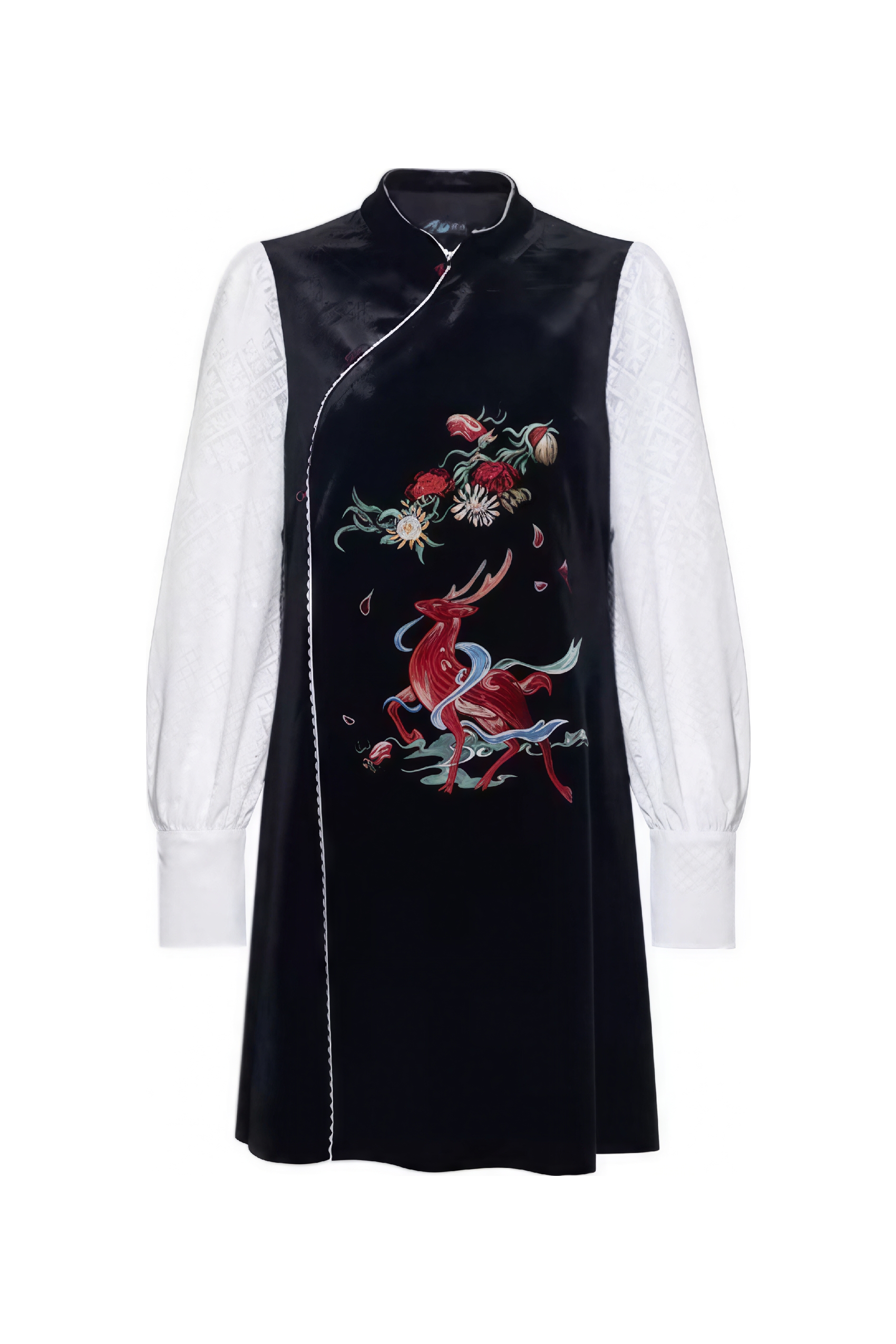 Van Gogh-Inspired Faux Layered Dress