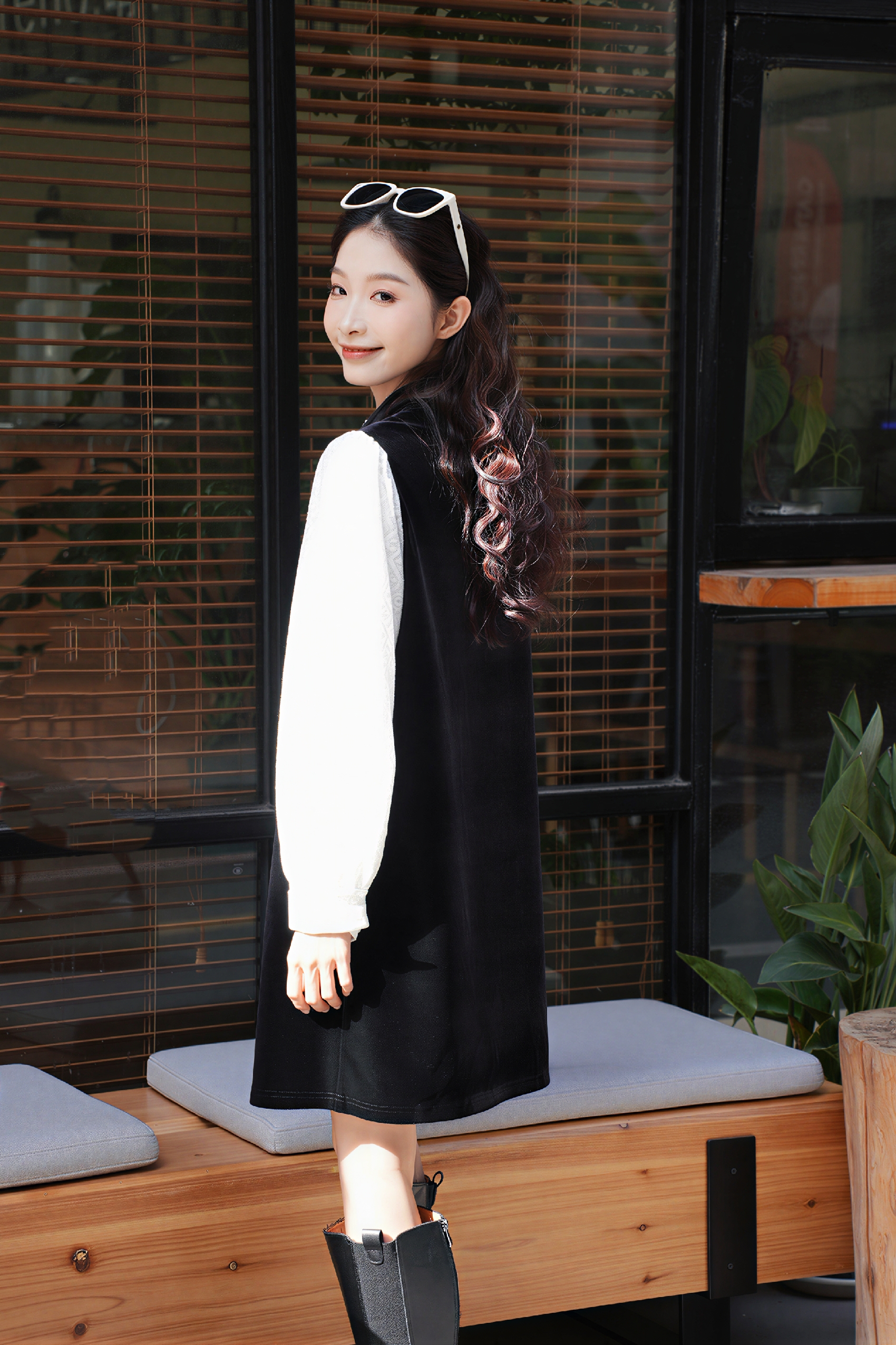 Van Gogh-Inspired Faux Layered Dress