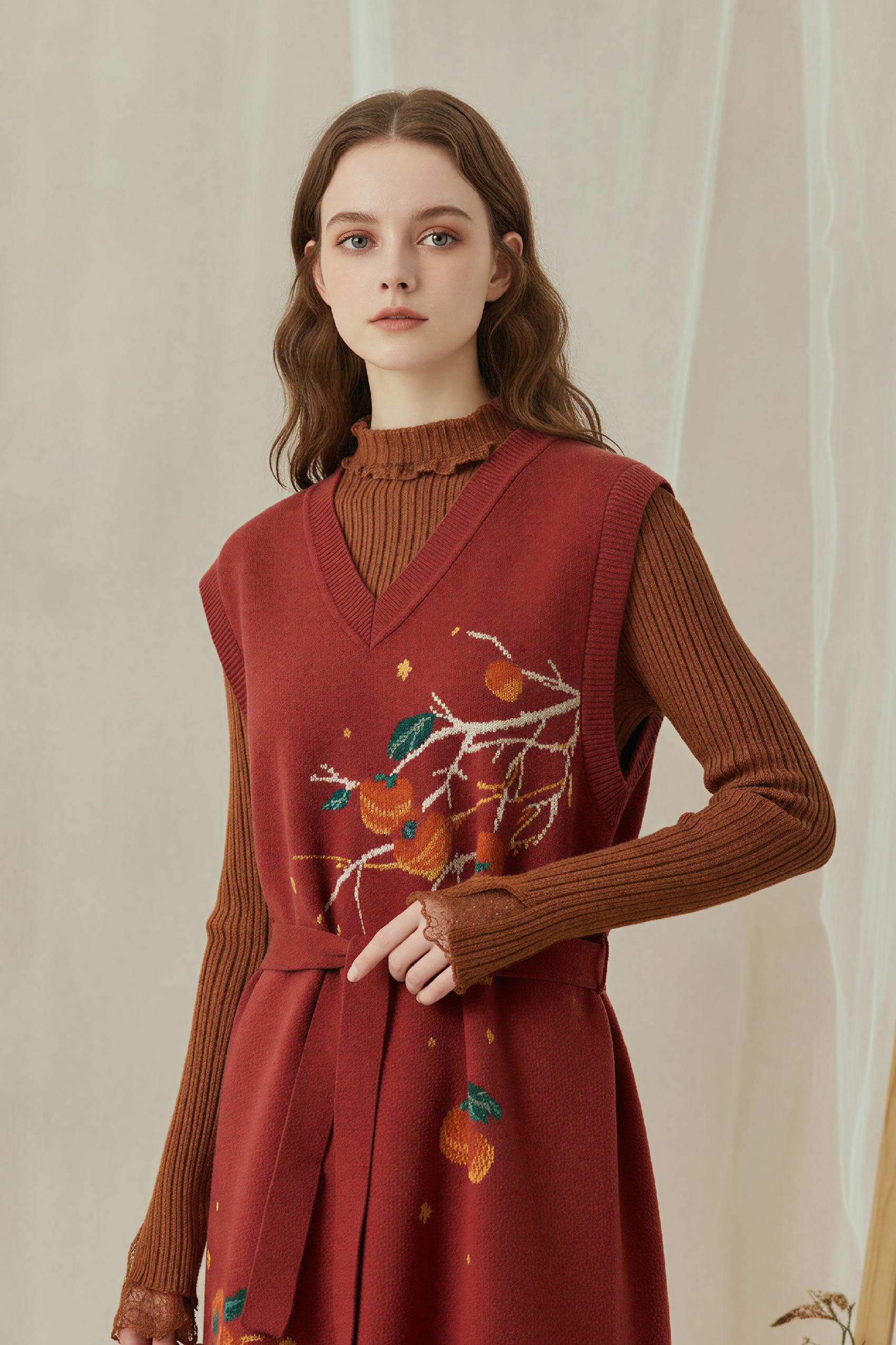 Red Sleeveless Knit Maxi Dress