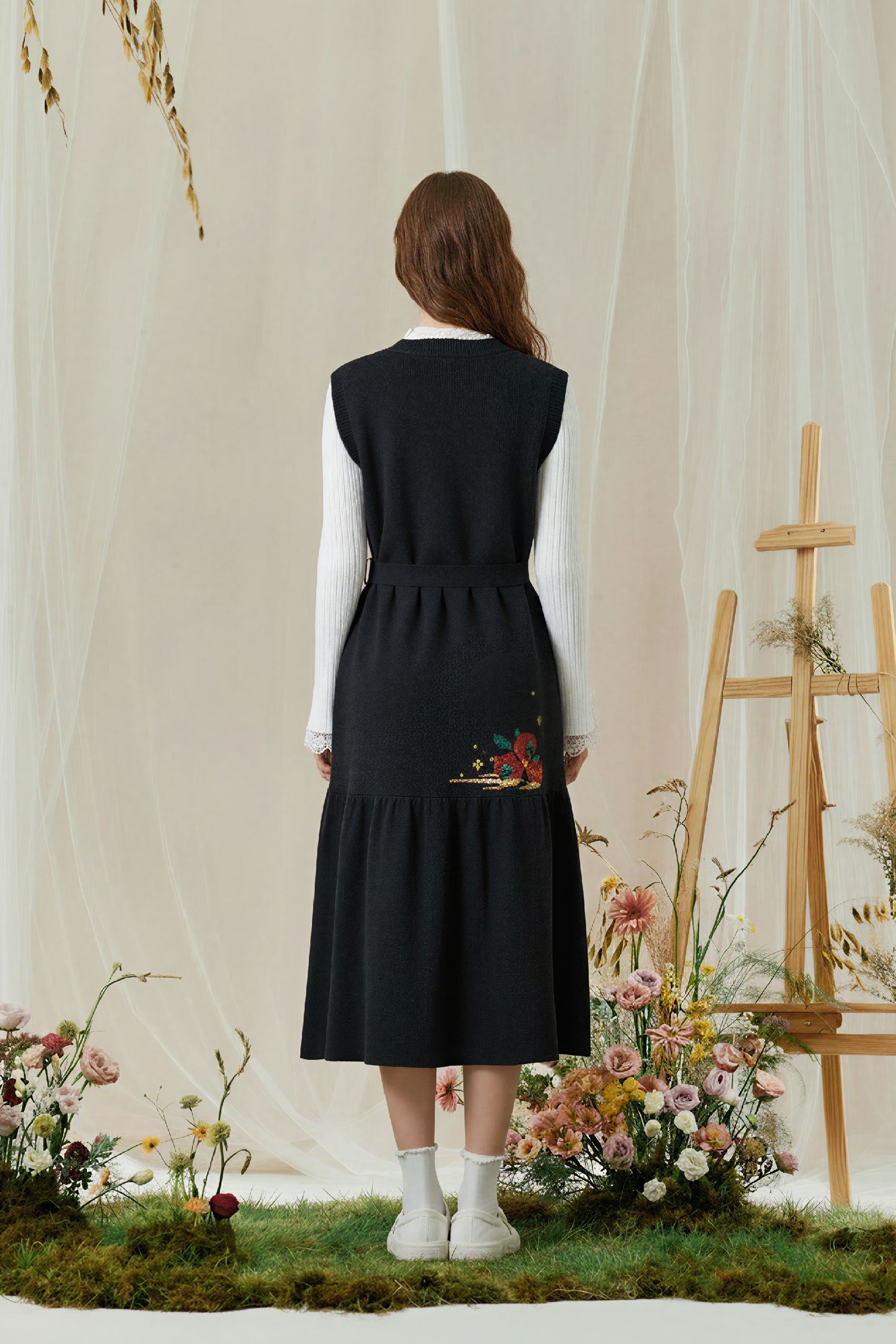 Red Sleeveless Knit Maxi Dress