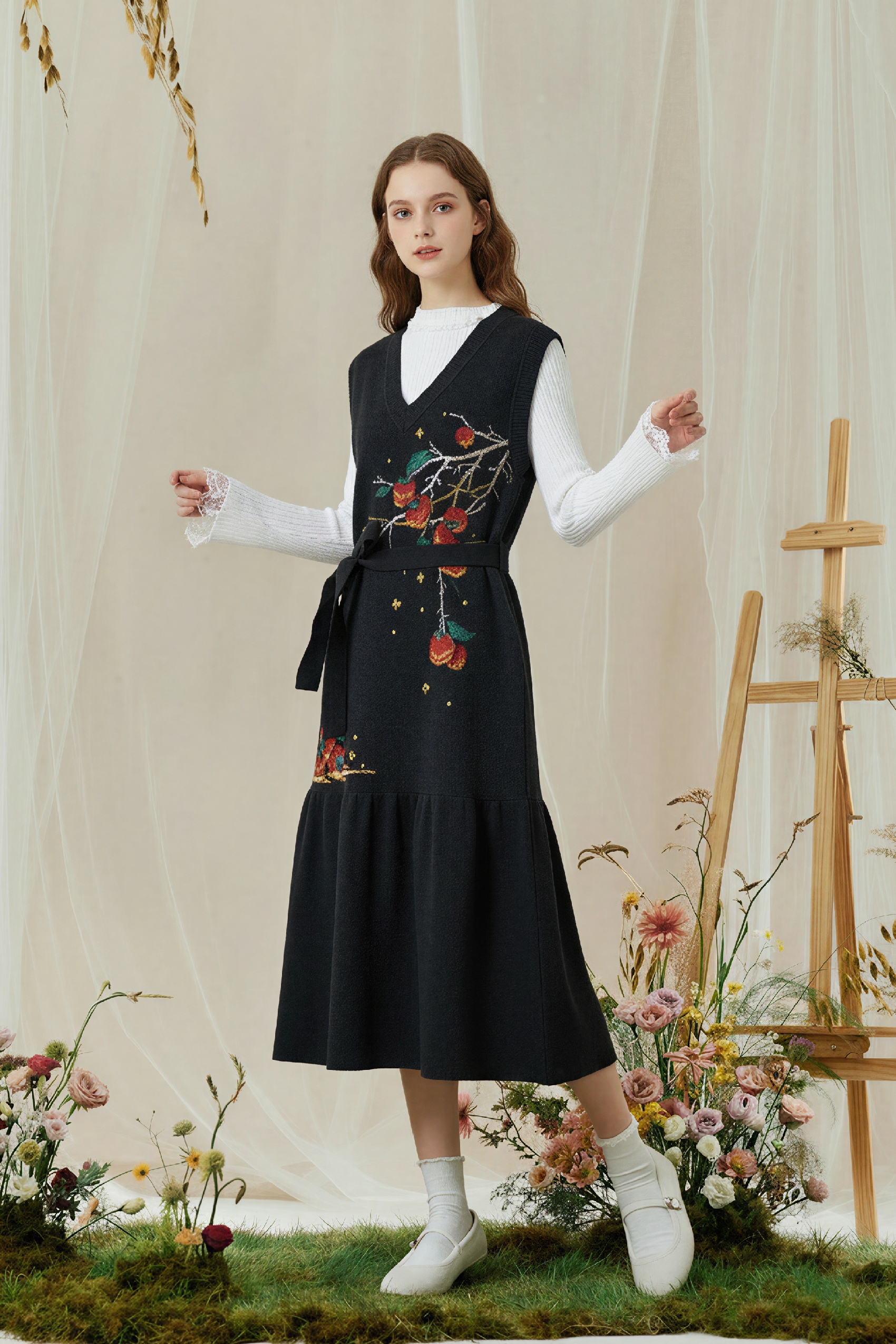 Red Sleeveless Knit Maxi Dress