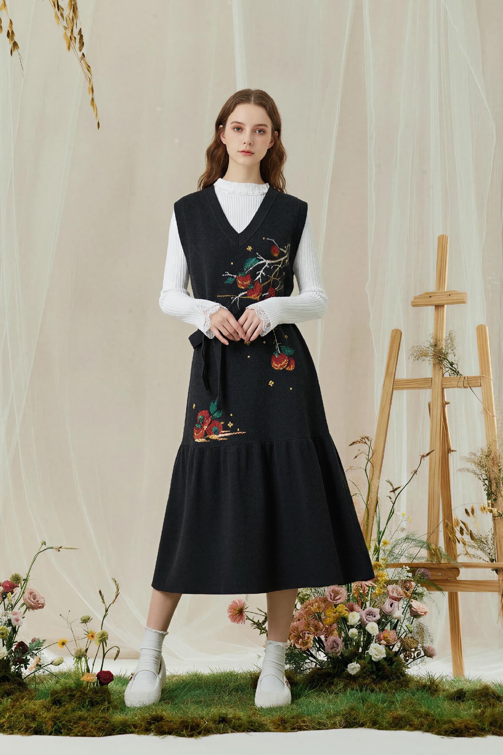 Red Sleeveless Knit Maxi Dress