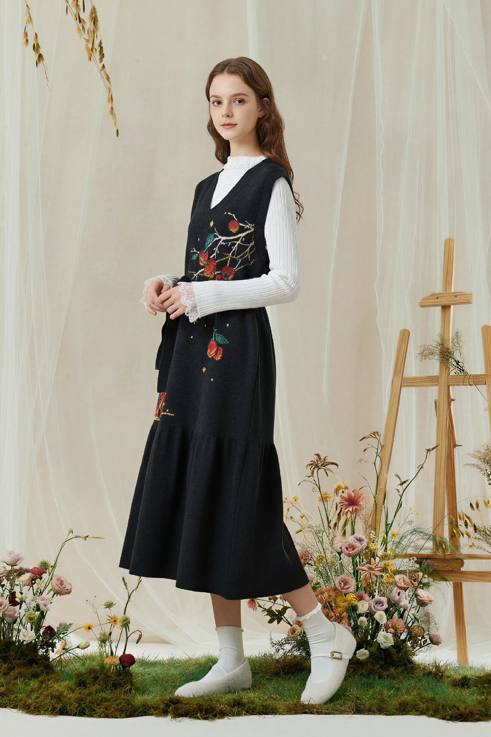 Red Sleeveless Knit Maxi Dress