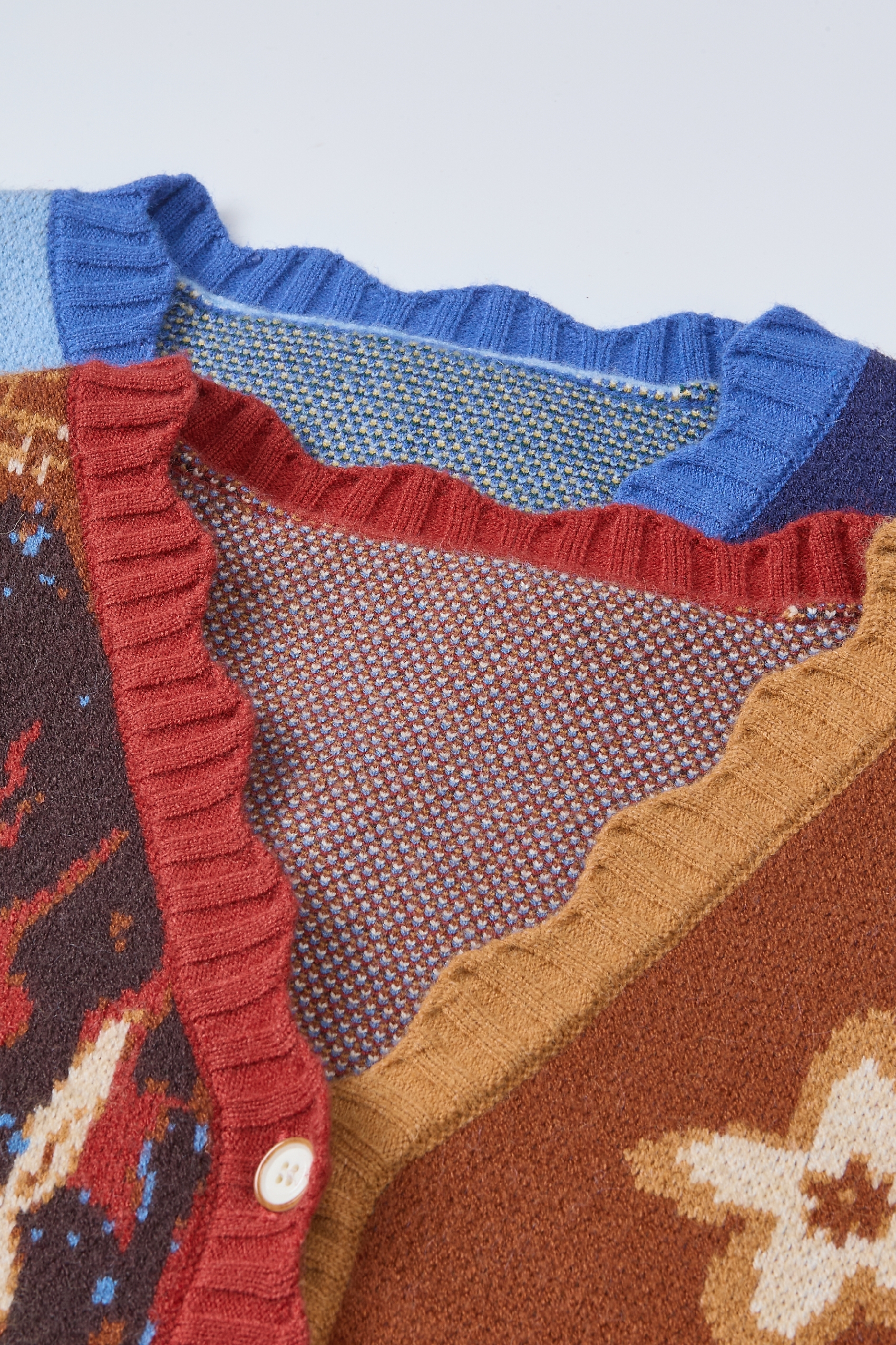 Blue knitted vest cardigan