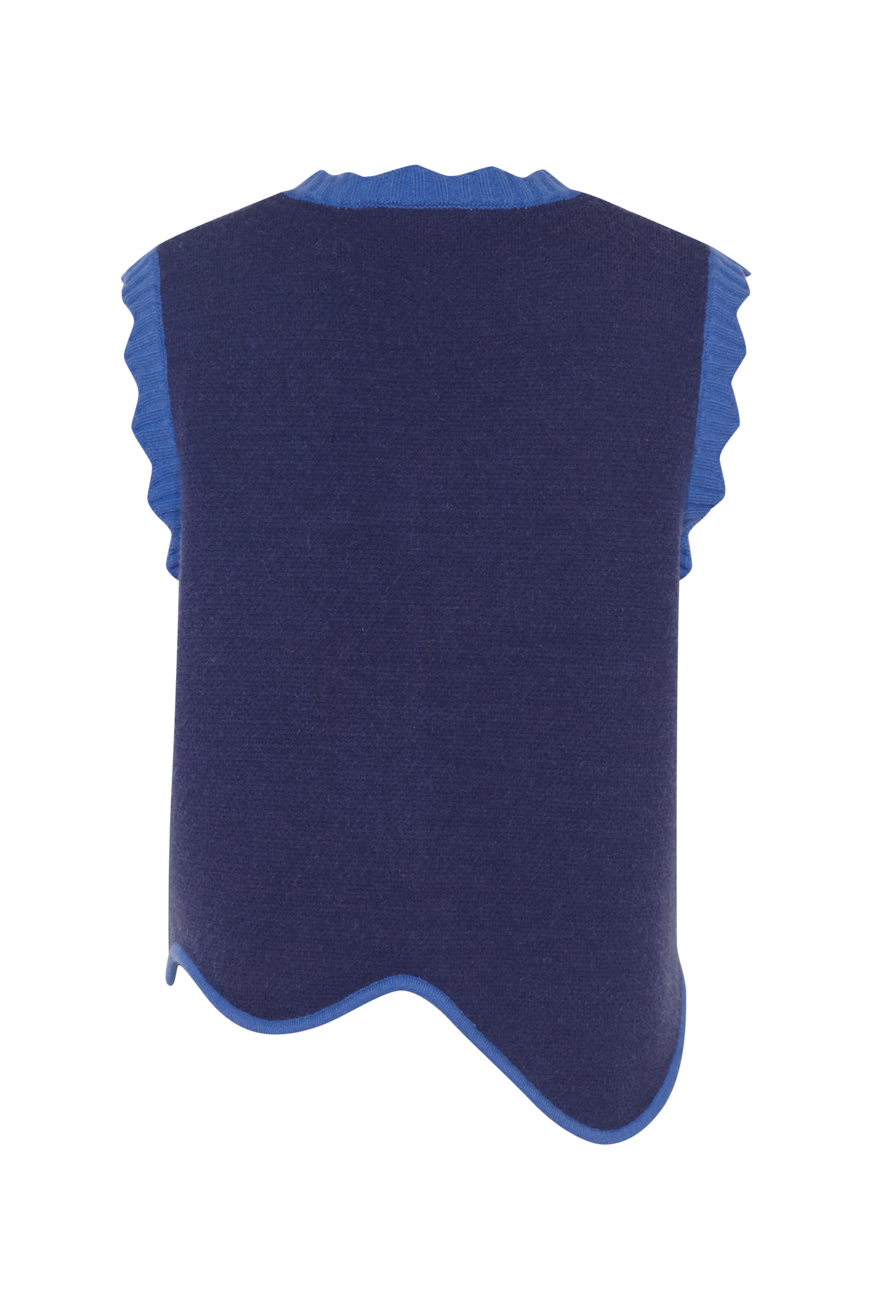 Blue knitted vest cardigan